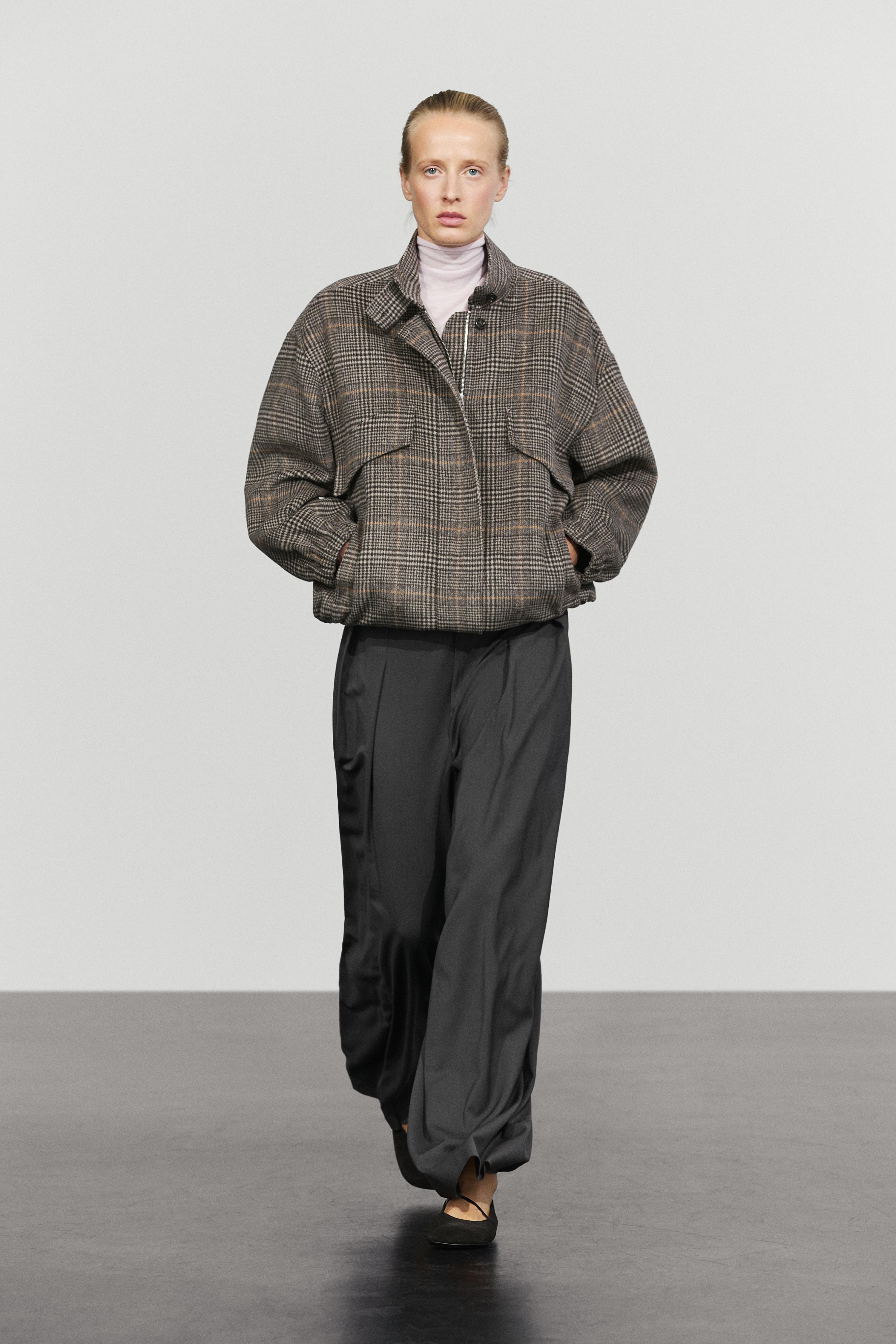 Plaid bomber jacket