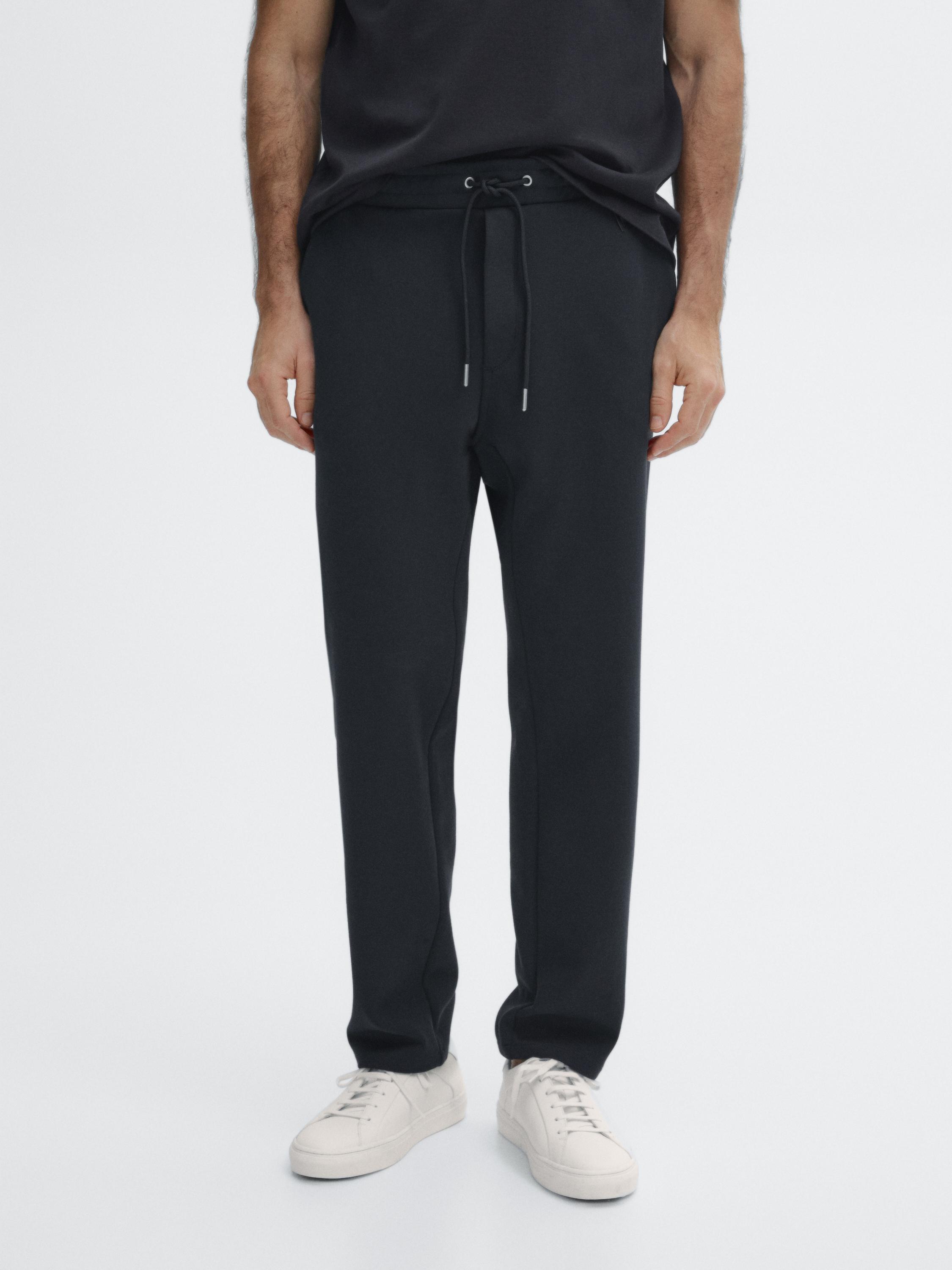 Cotton blend pocket trousers