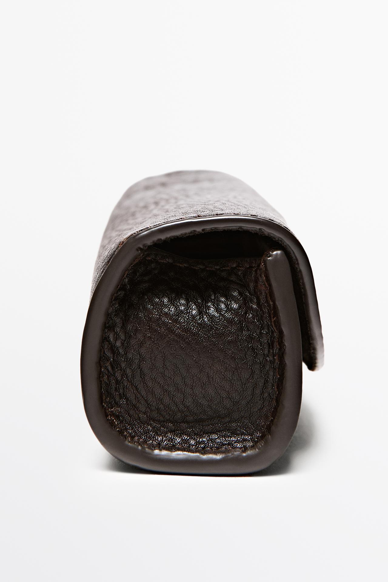 Nappa leather ring case — BROWN