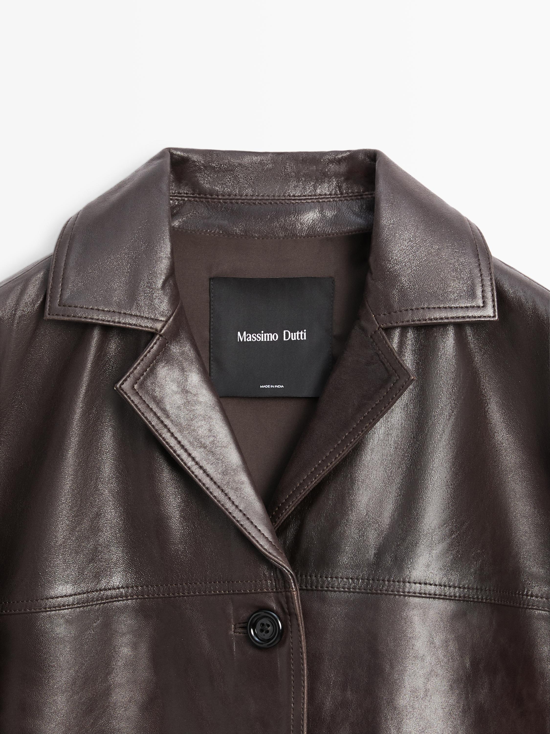 Massimo Dutti レザーライダースジャケット Nappa sheepskin jacket · Black · Bomberâ Jacket | Massimo Dutti
