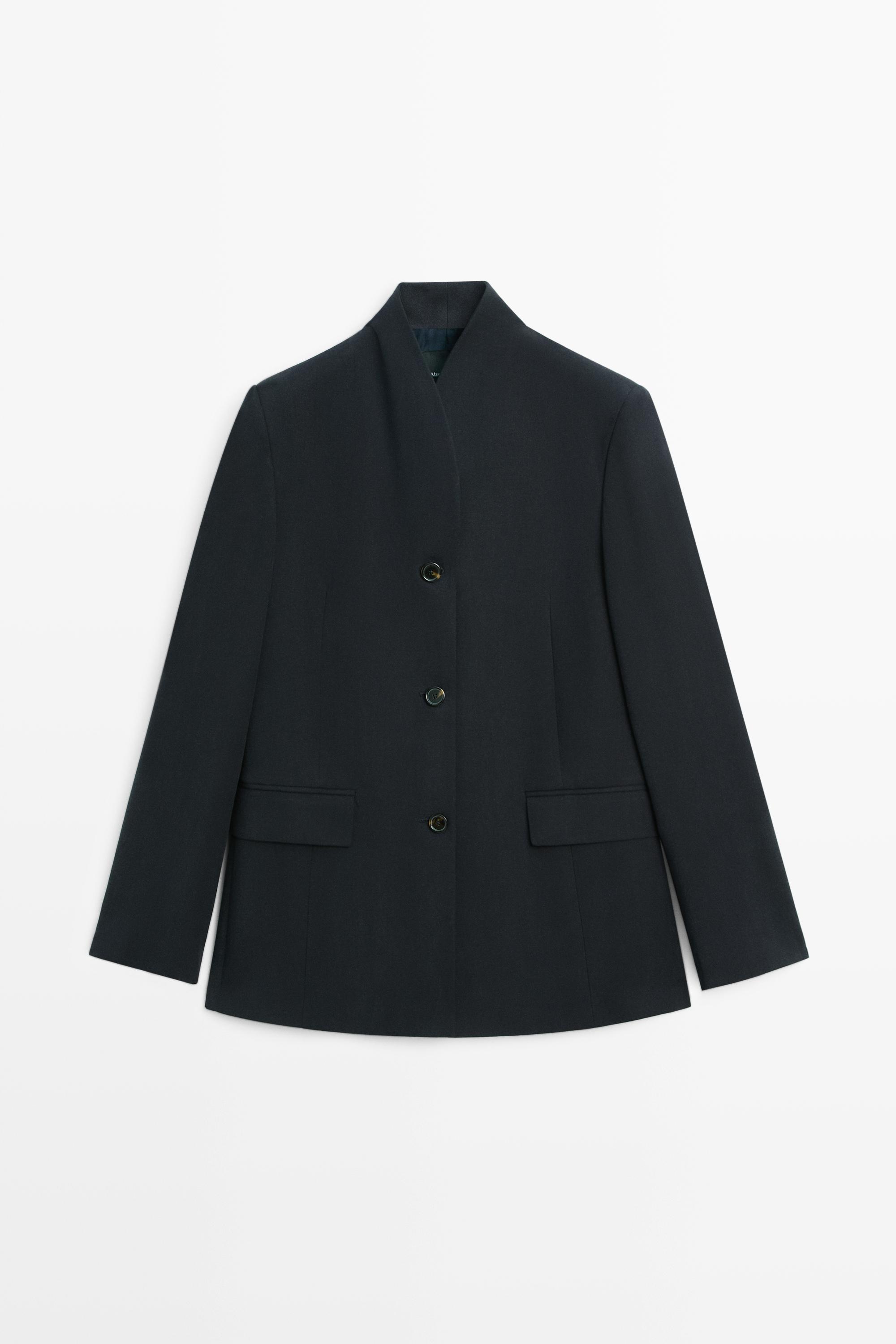Flowy button-detail blazer