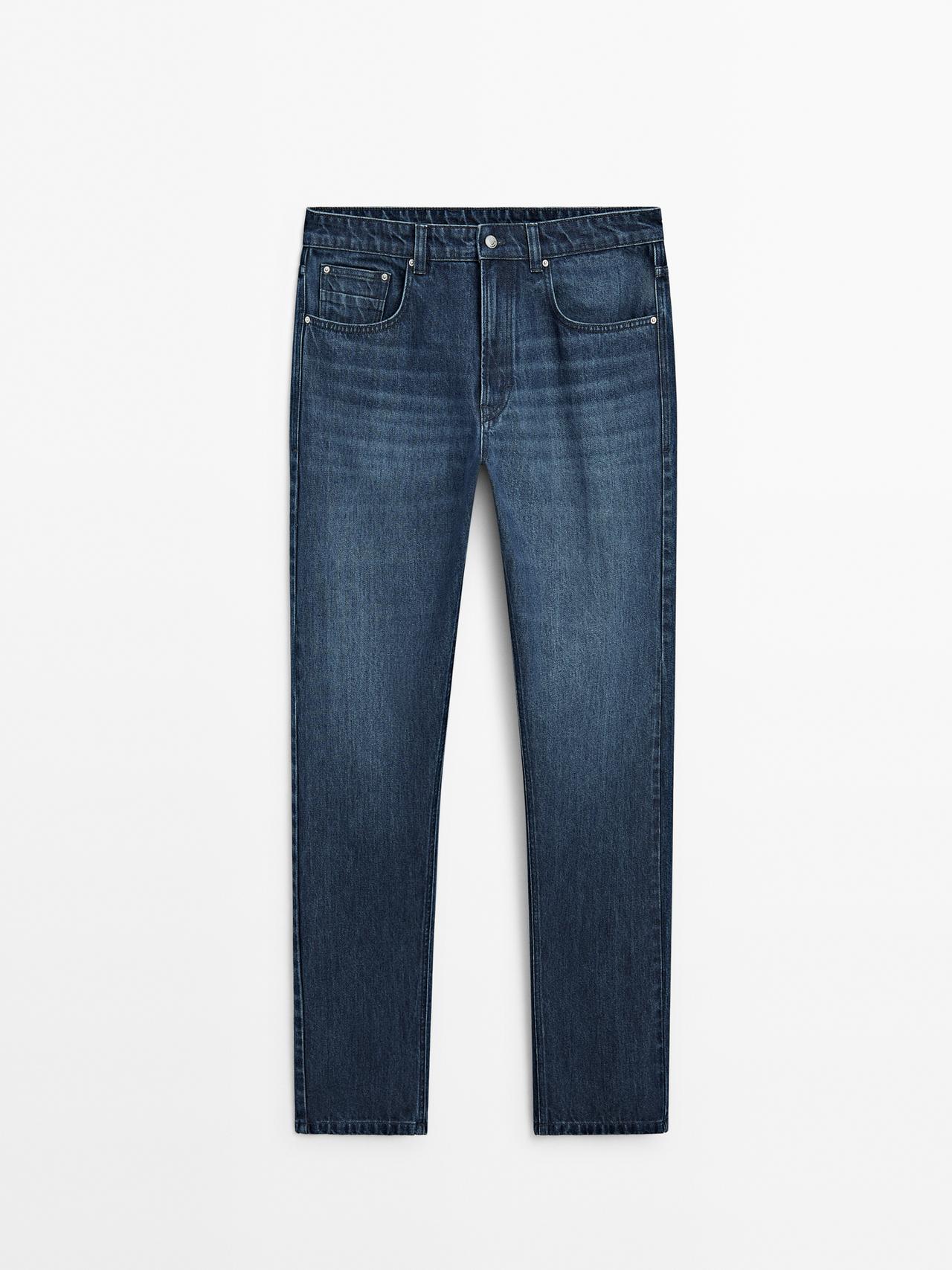 Jeans Regular Fit 100% Algodón - Indigo - 30 (Eur 38) - Massimo Dutti - Hombre