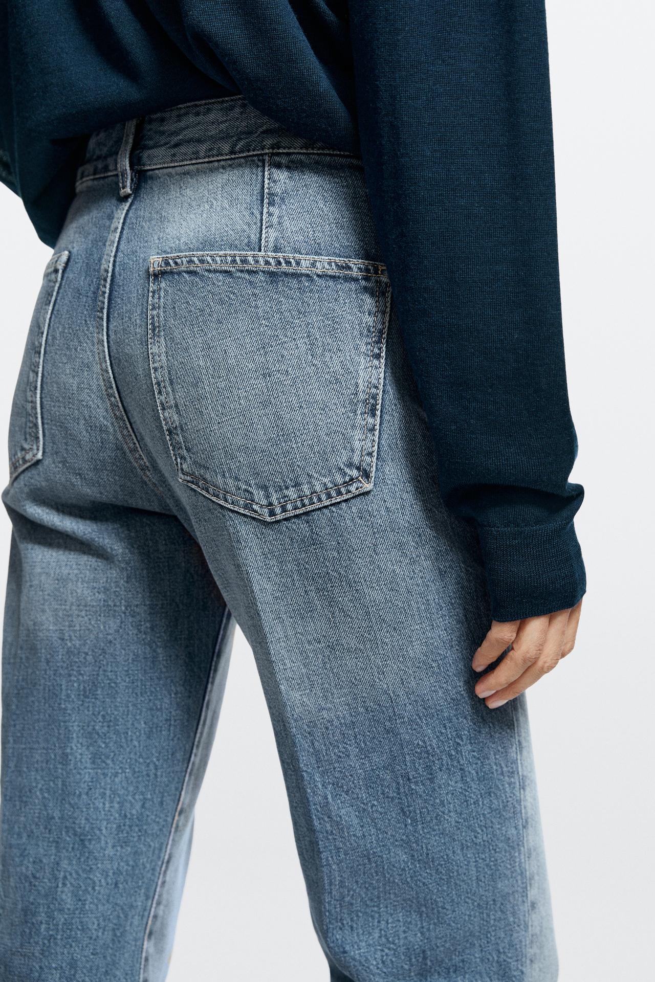 Mid-waist cropped flare fit jeans — MEDIUM BLUE