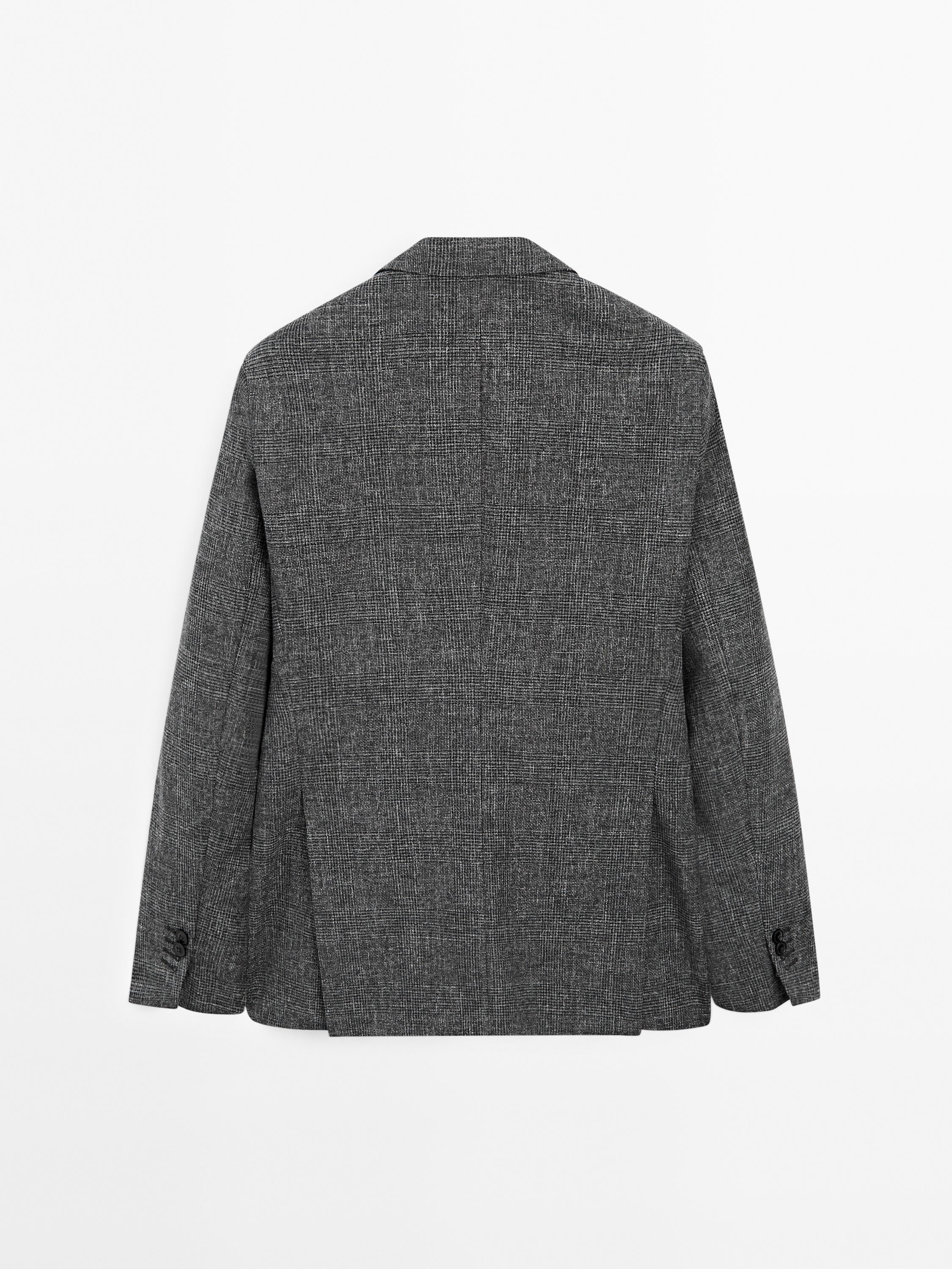 Cotton blend smart blazer