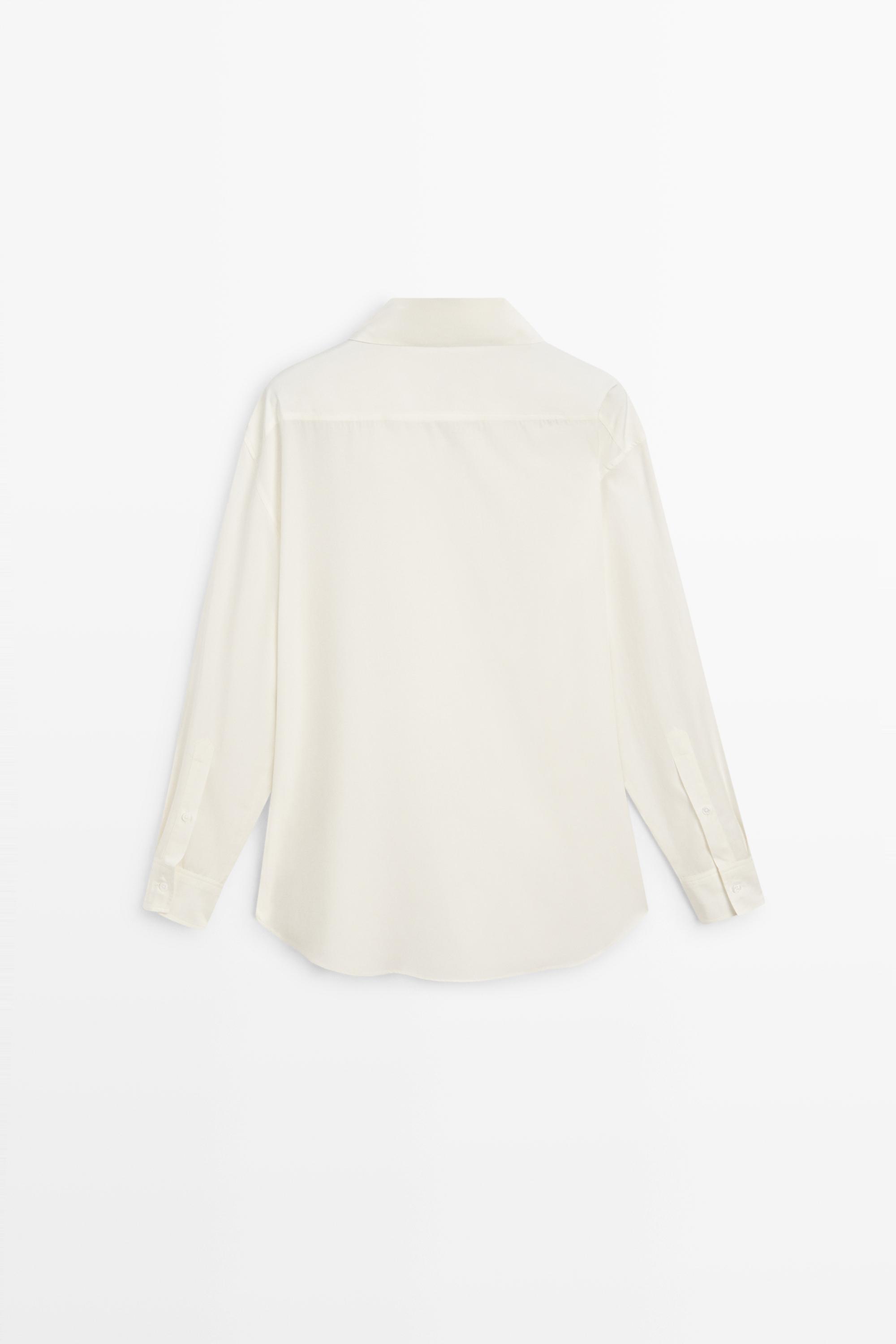 Flowing button-detail shirt - STUDIO — CREAM