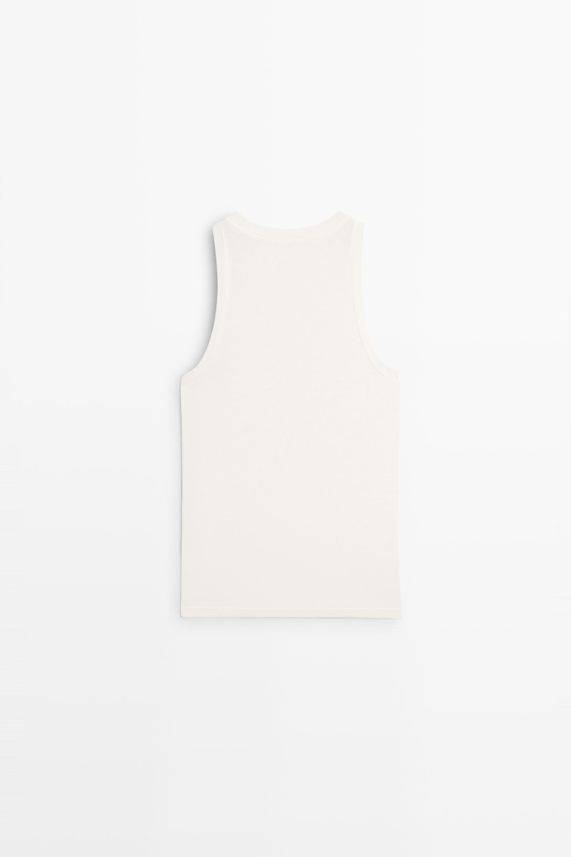 Silk blend sleeveless top - STUDIO — CREAM