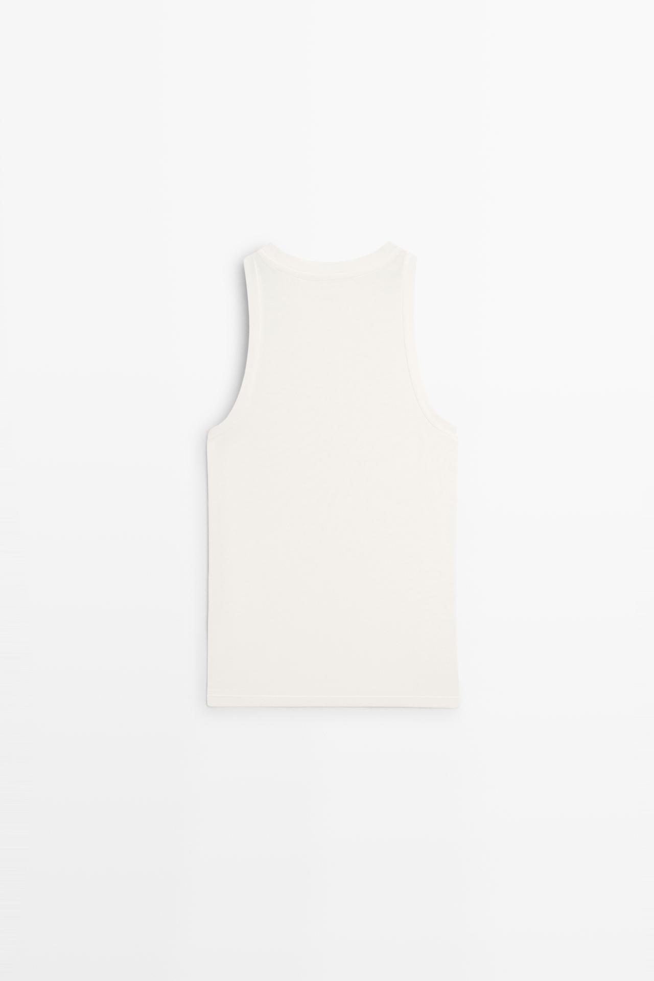 Silk blend sleeveless top - STUDIO — CREAM