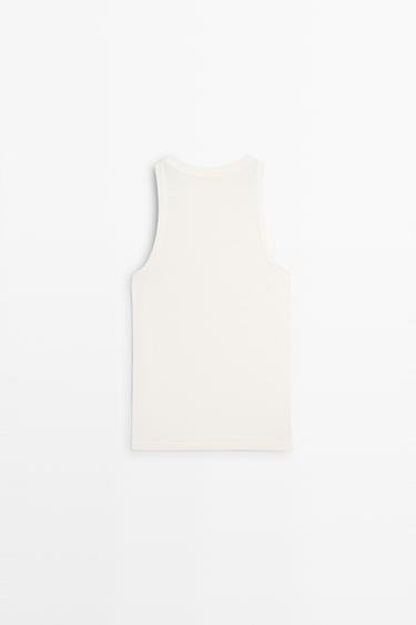 Silk blend sleeveless top - STUDIO — CREAM 5
