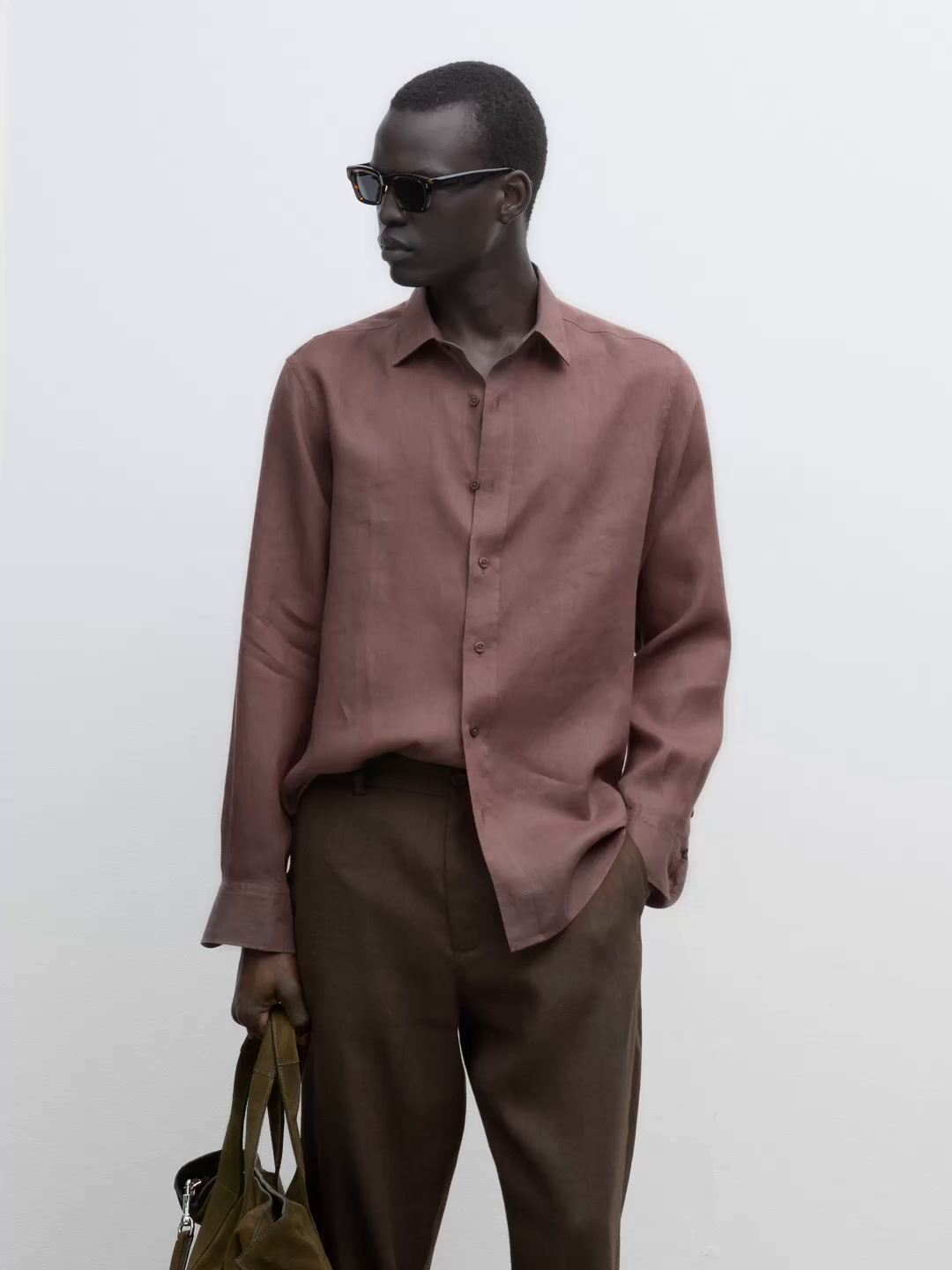 100% linen slim fit shirt