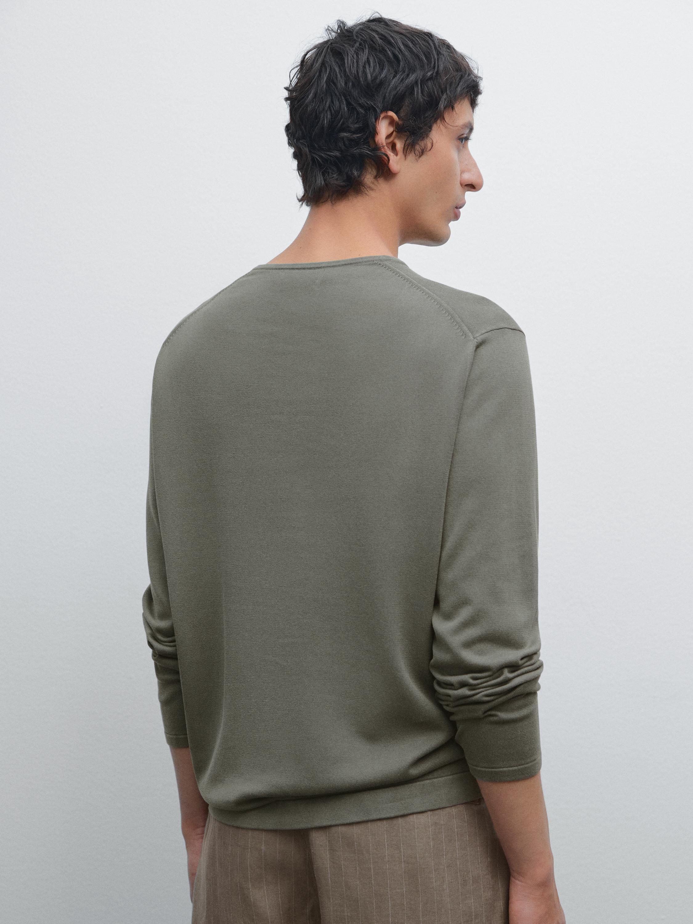 100% cotton fine knit sweater