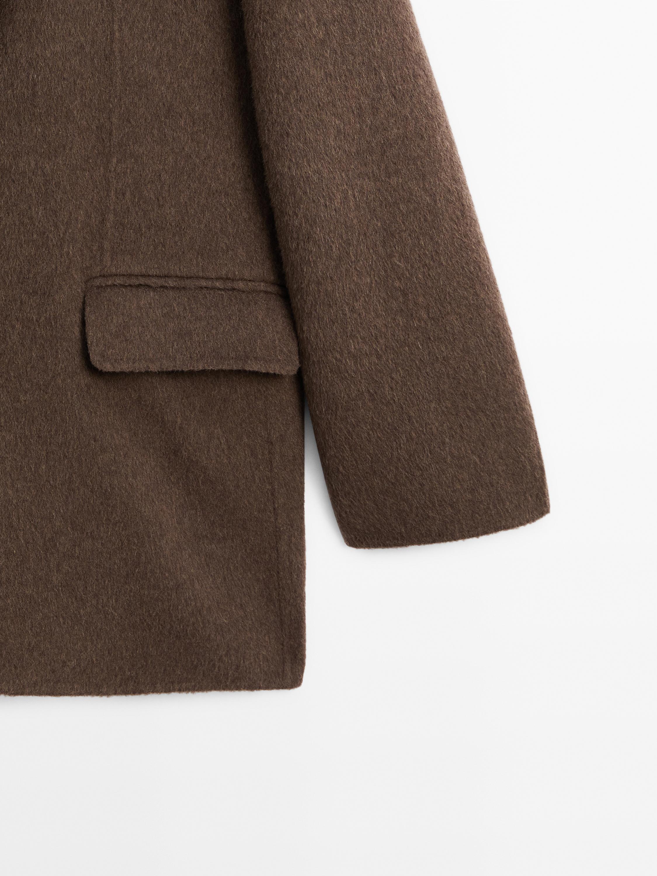 Wide wool blend blazer