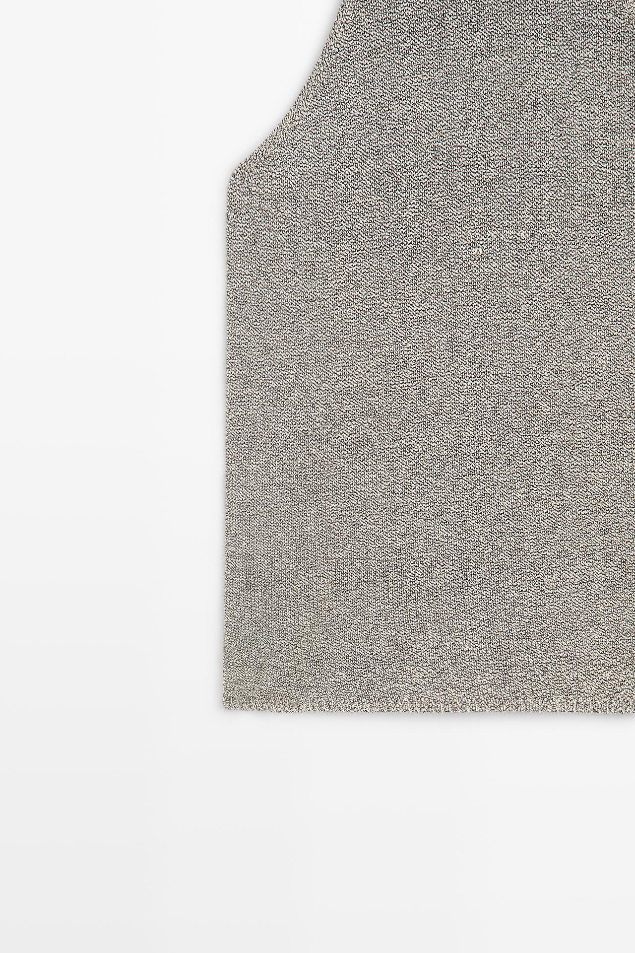 Halterneck knit top — BEIGE