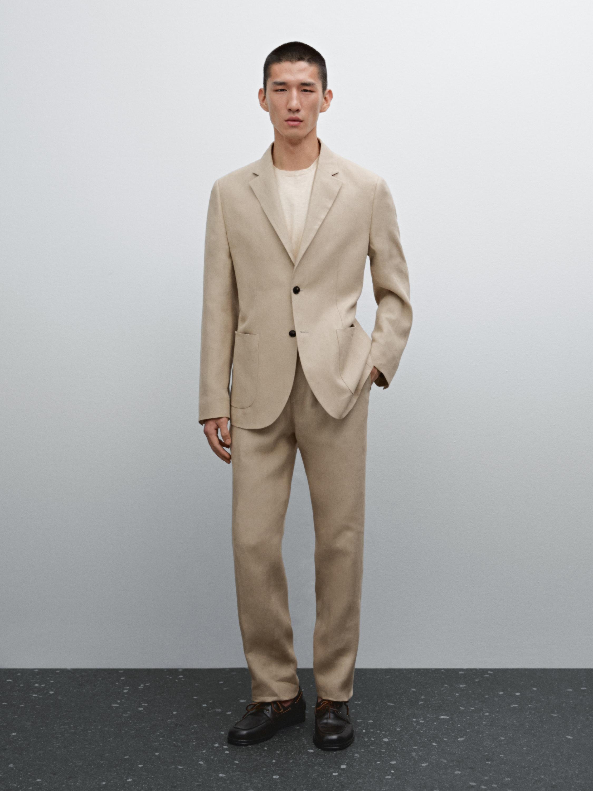 100% linen suit blazer