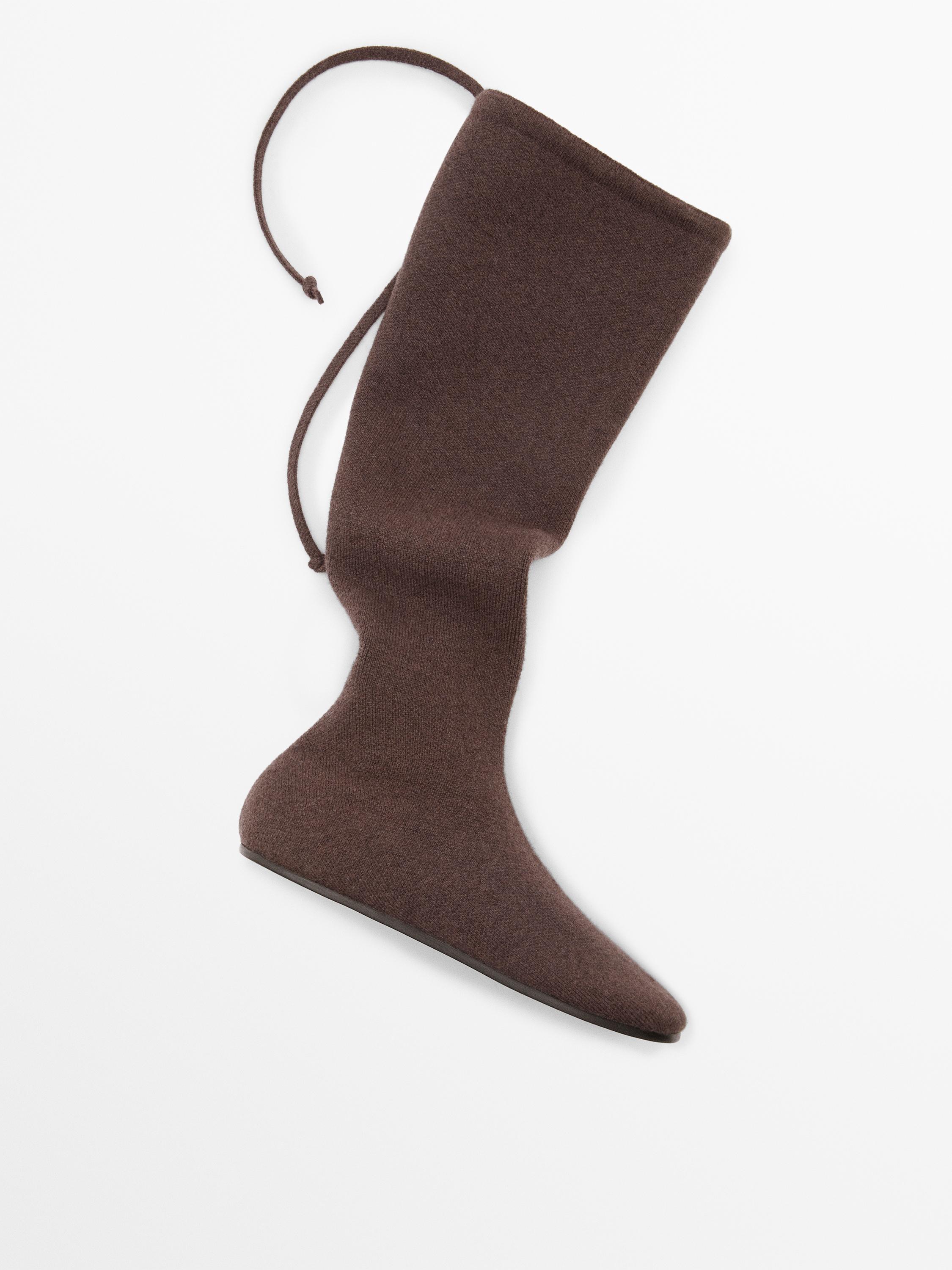 Bota alta de caxemira