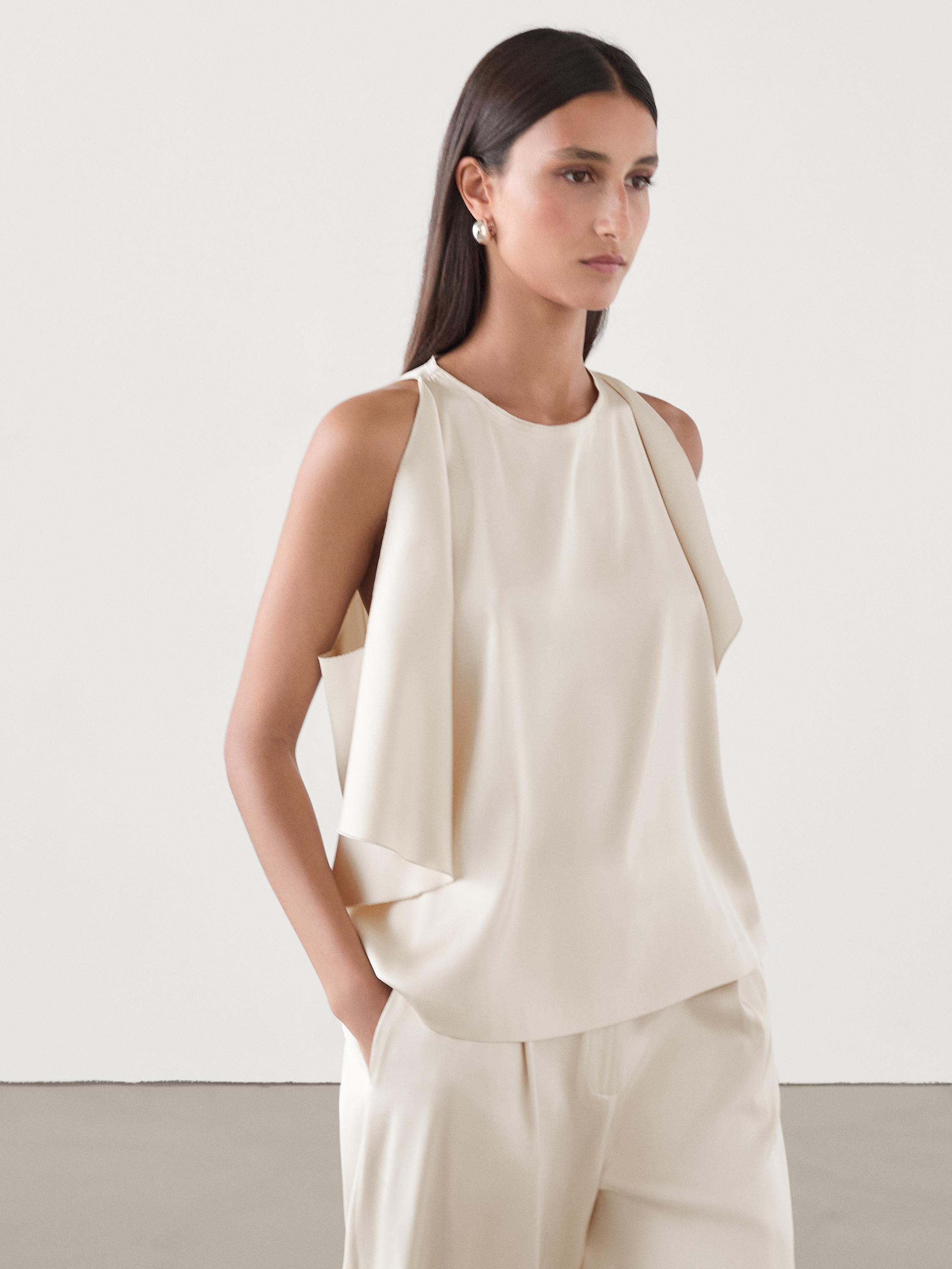 Satin halterneck top