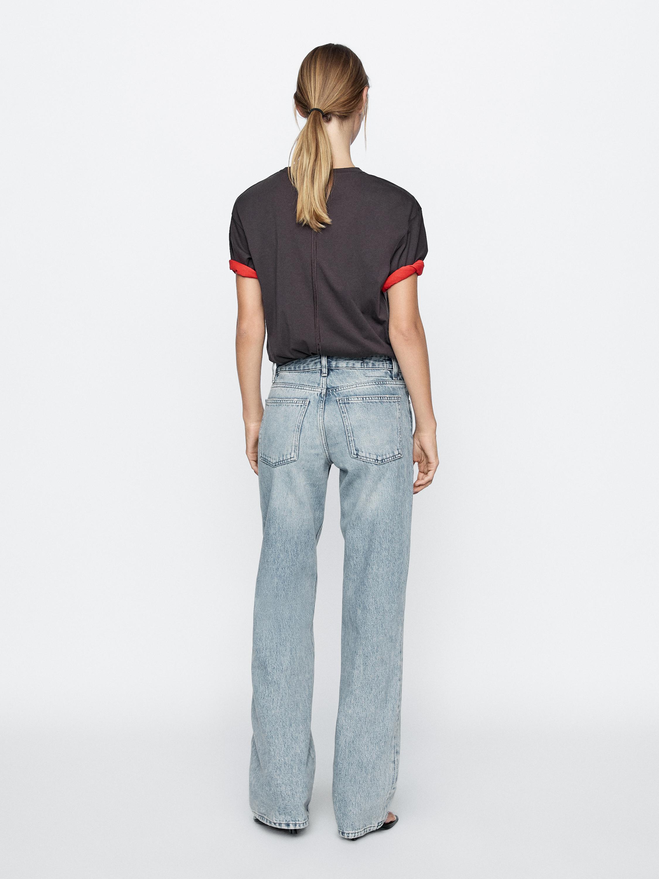 Blugi straight fit cu talie joasă