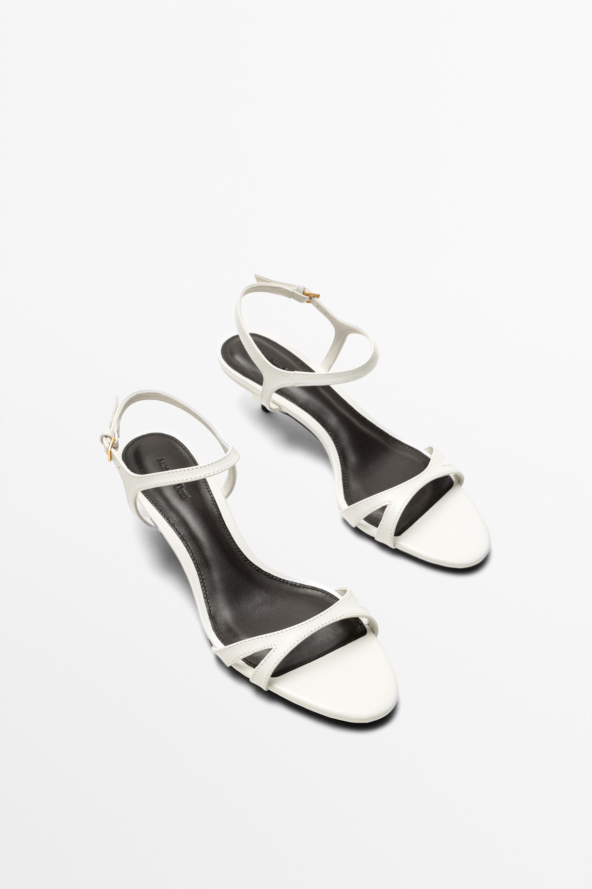 Low-heel leather sandal - MADE IN SPAIN — WHITE
