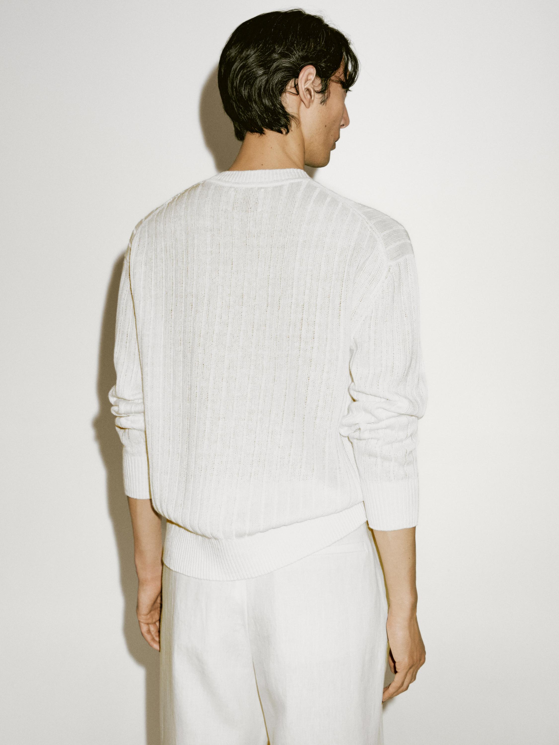 Ribbed linen knit sweater - Limited Edition