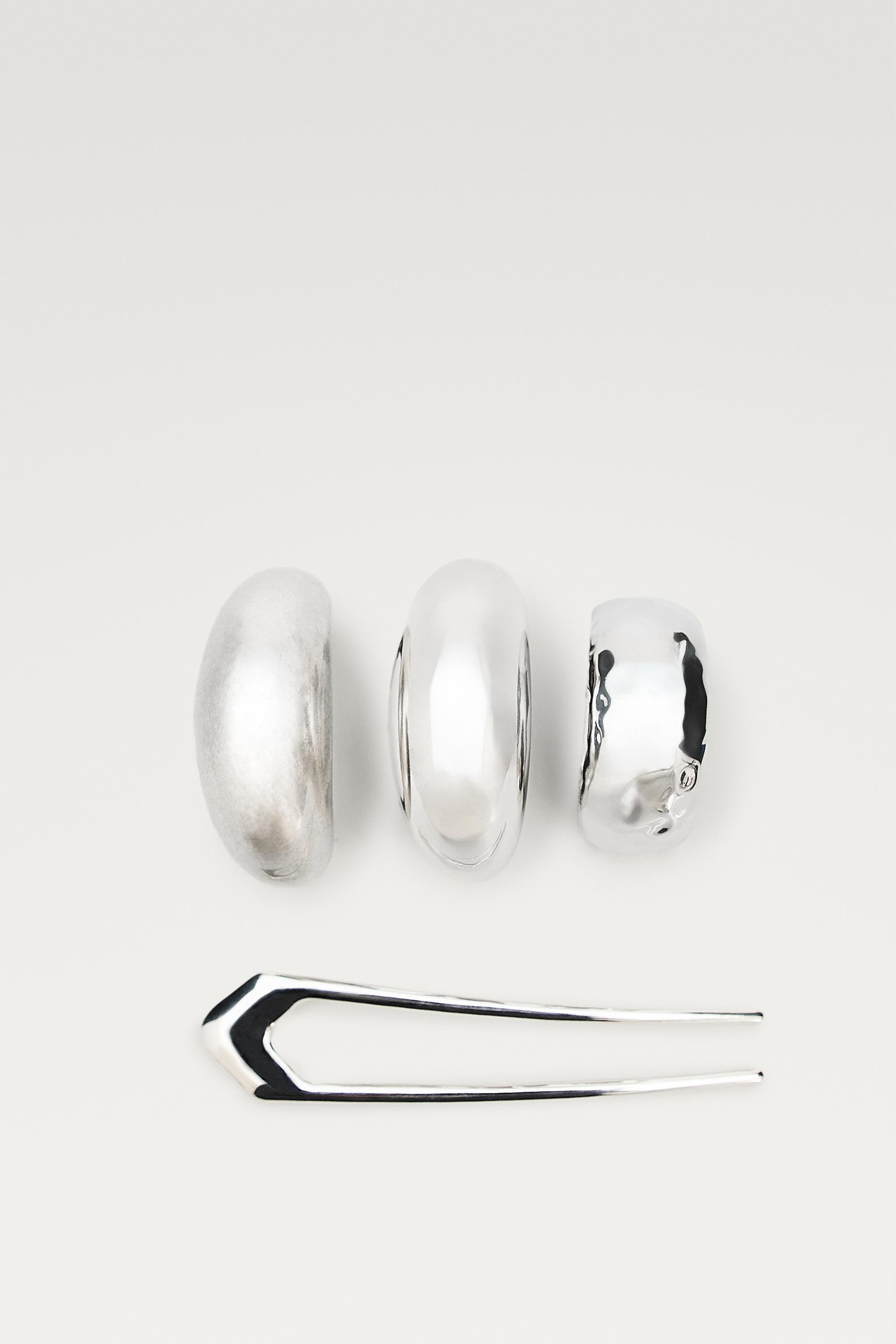 Set of hair clips - STUDIO — SILVER