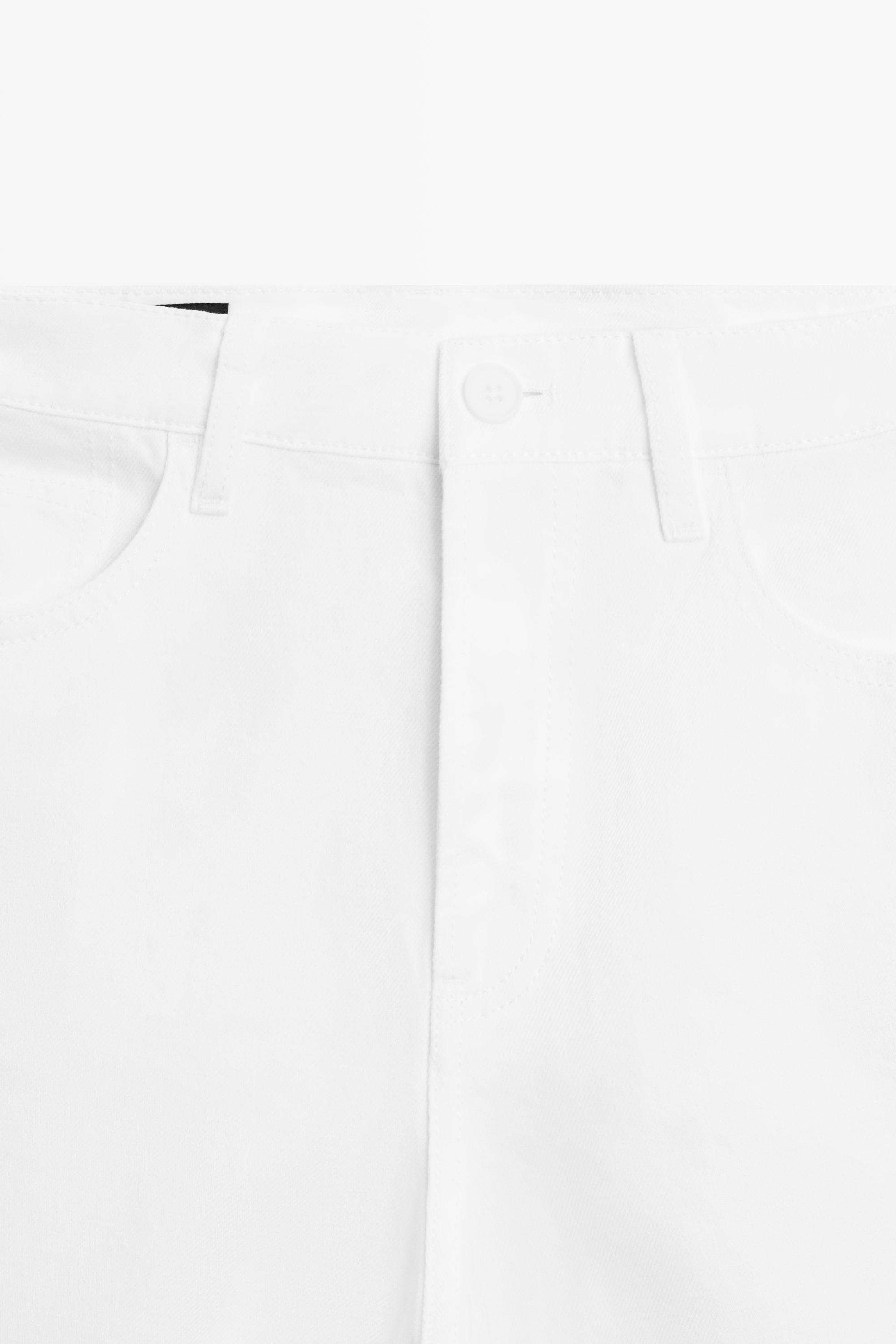Cotton and linen blend Bermuda shorts — Off white (alternate view)
