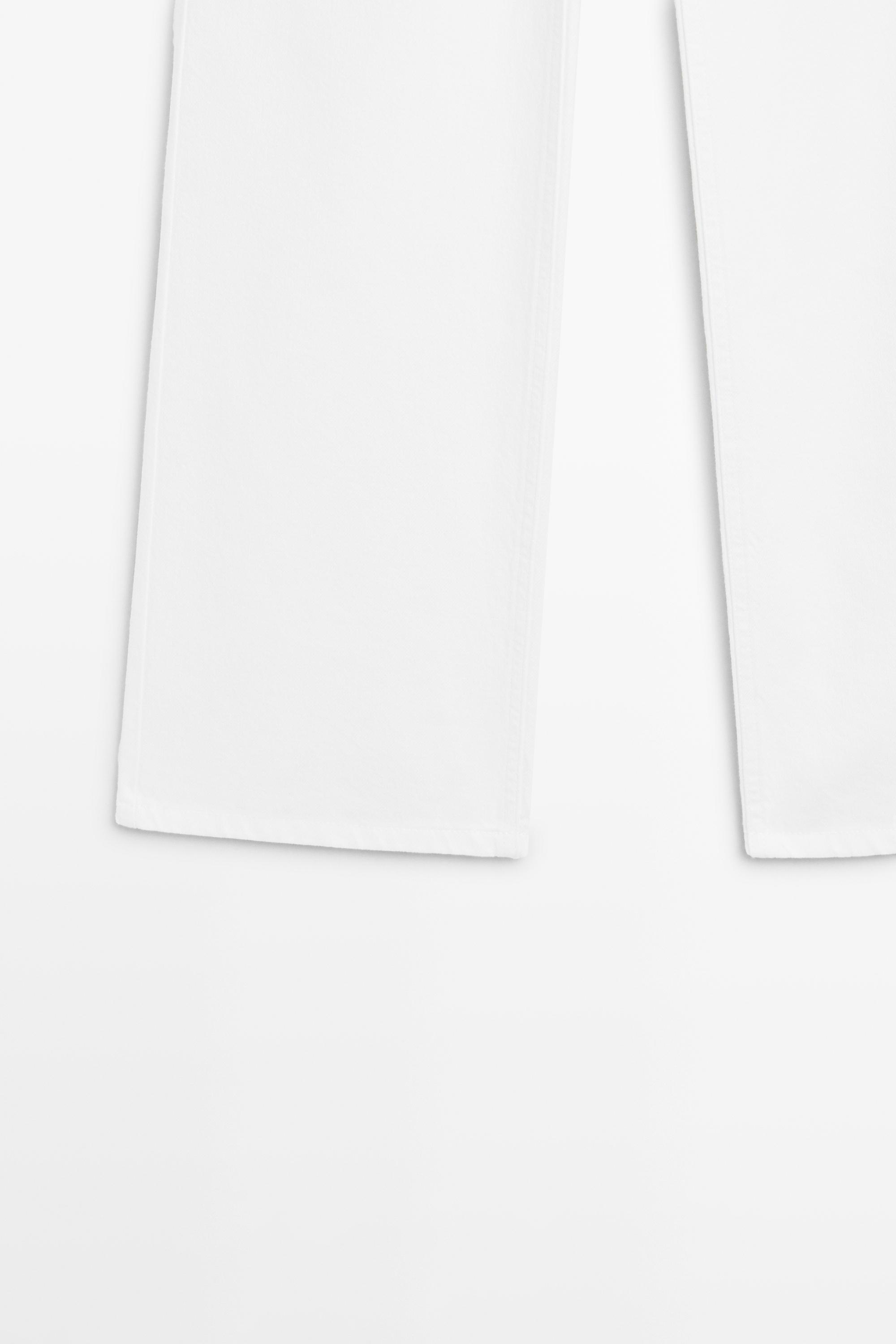 High-waist wide-leg jeans — Off white