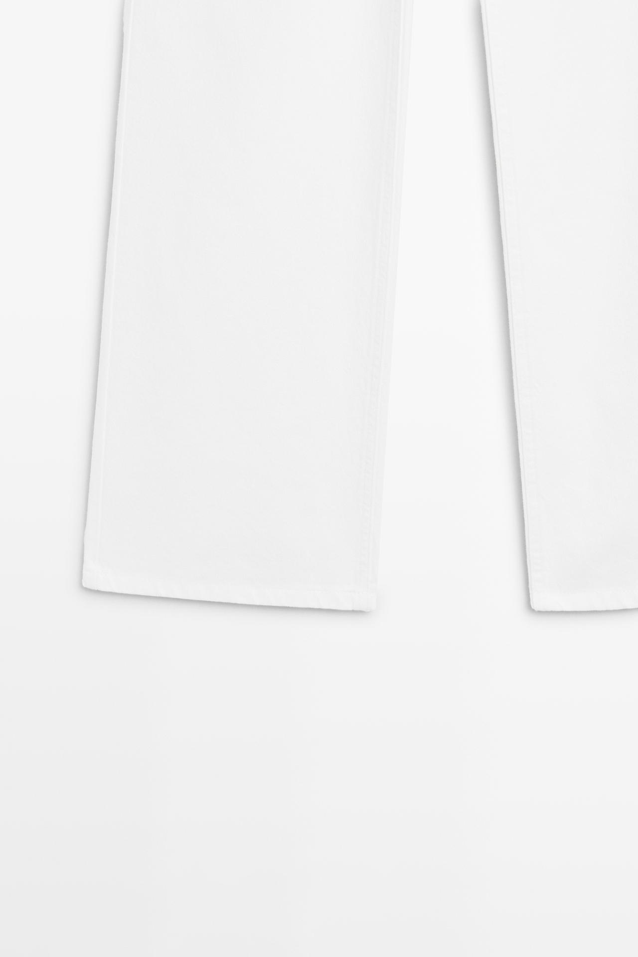 High-waist wide-leg jeans — Off white