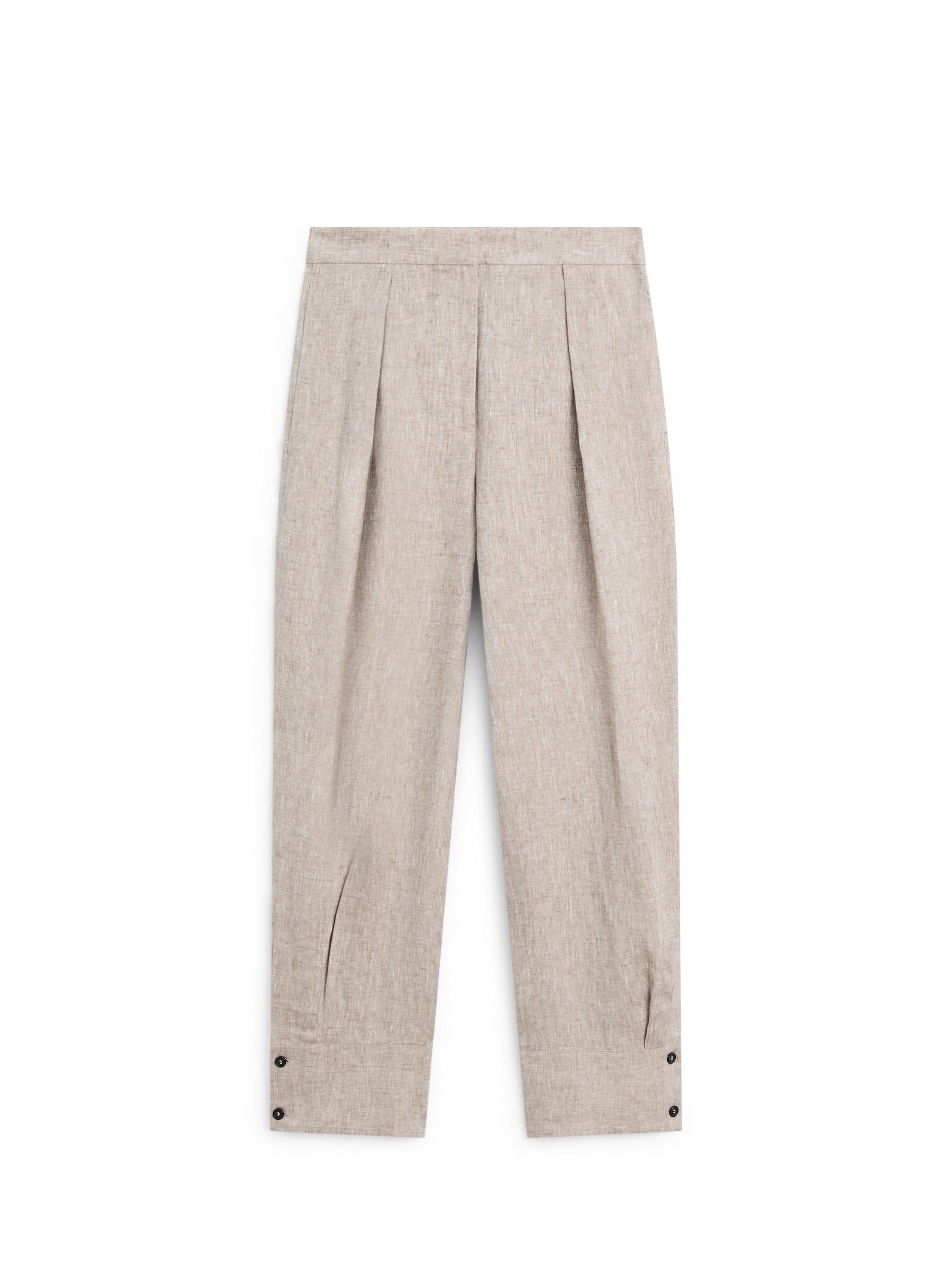 Suit trousers with buckle detail — BEIGE
