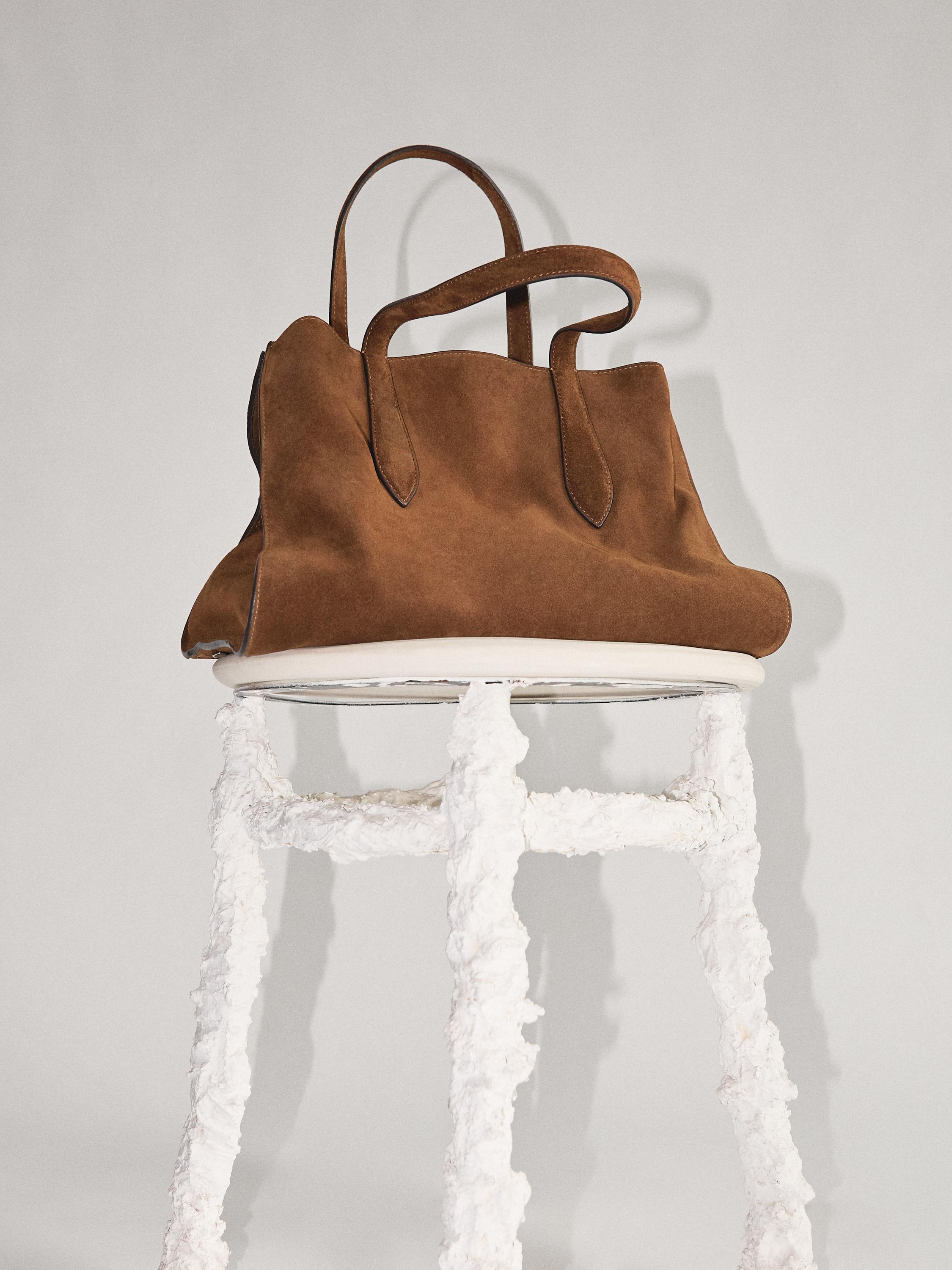 Medium icon split leather bag