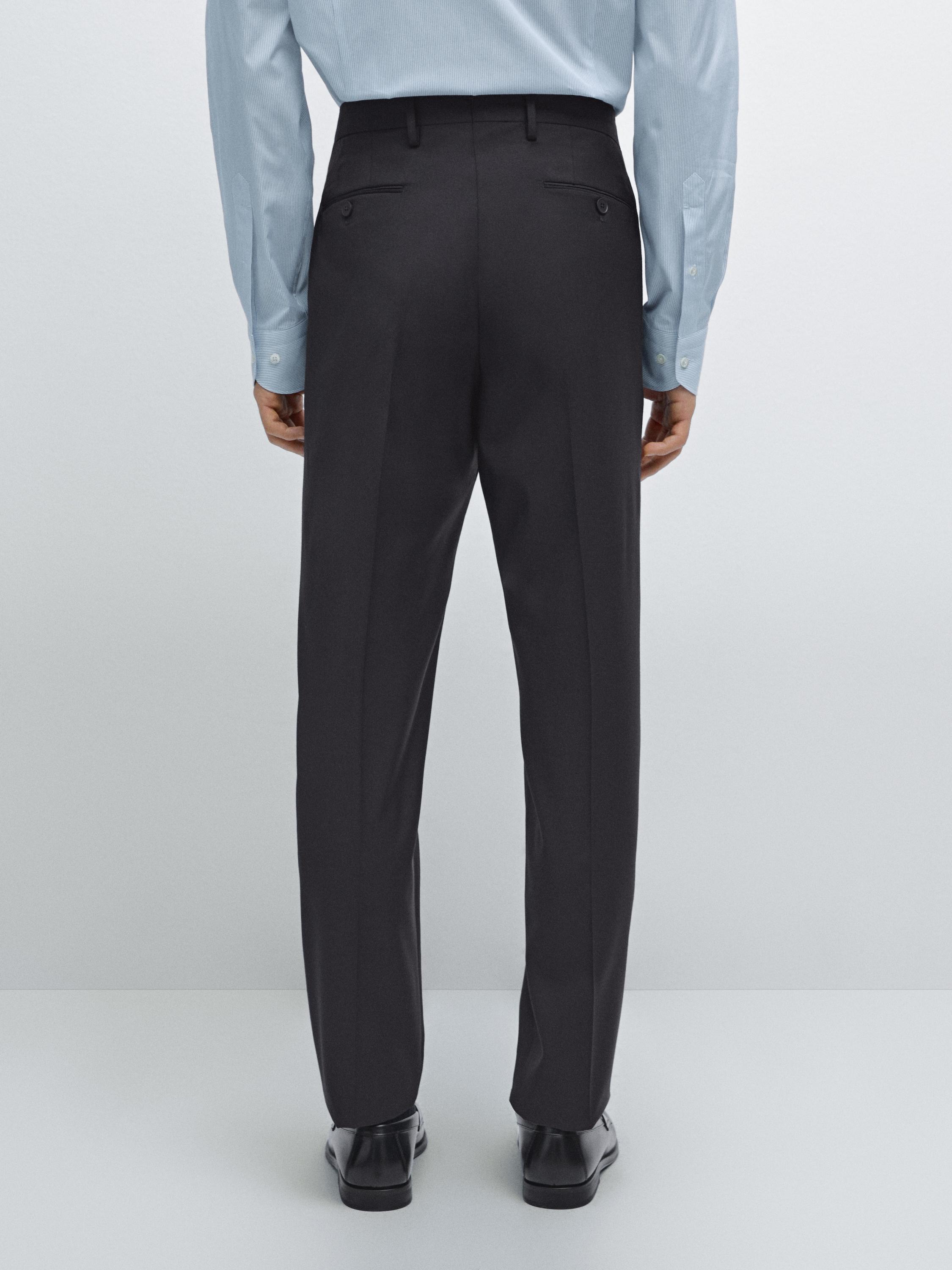 100% wool suit trousers
