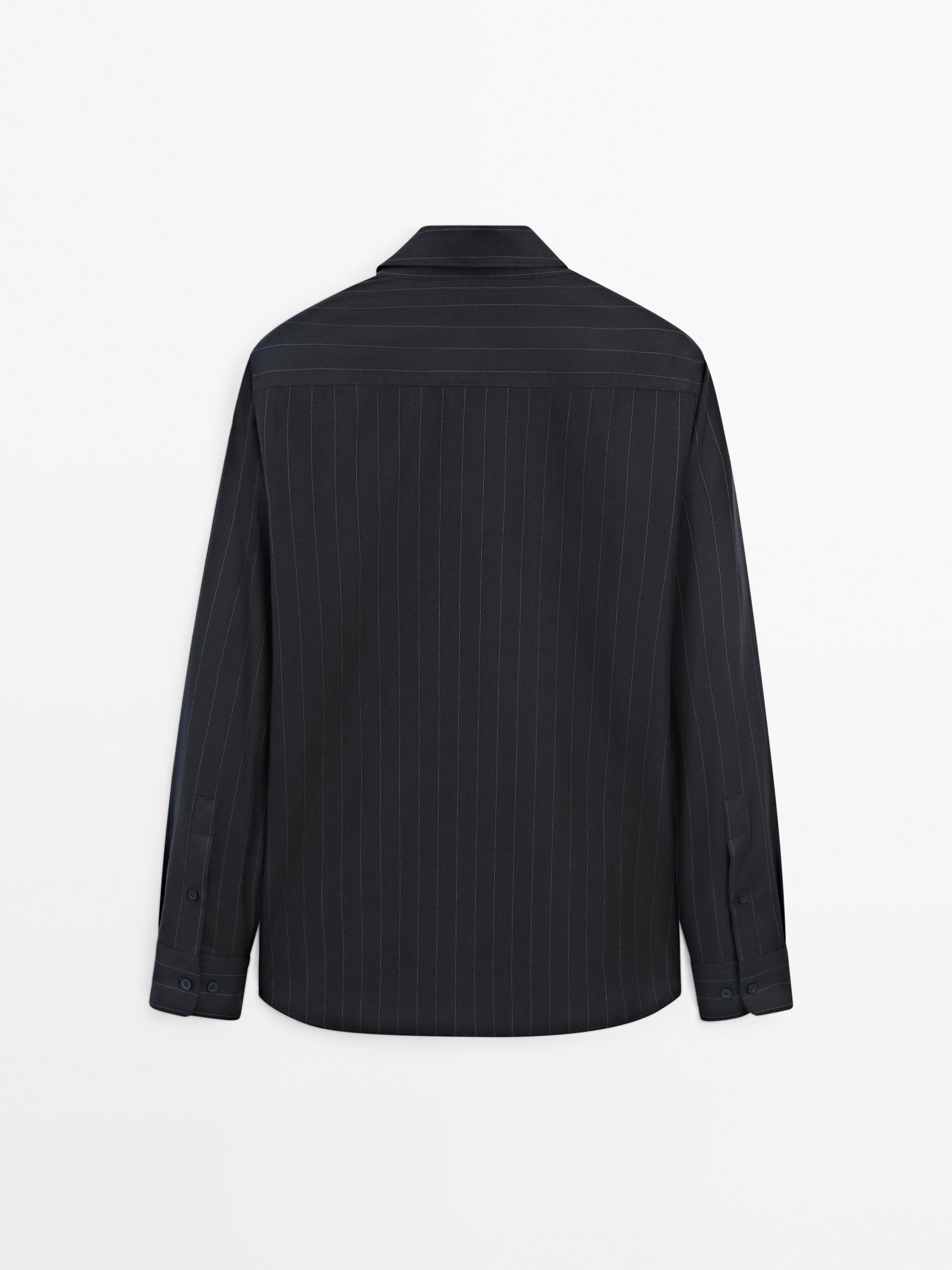 Chemise twill à rayures 100 % coton