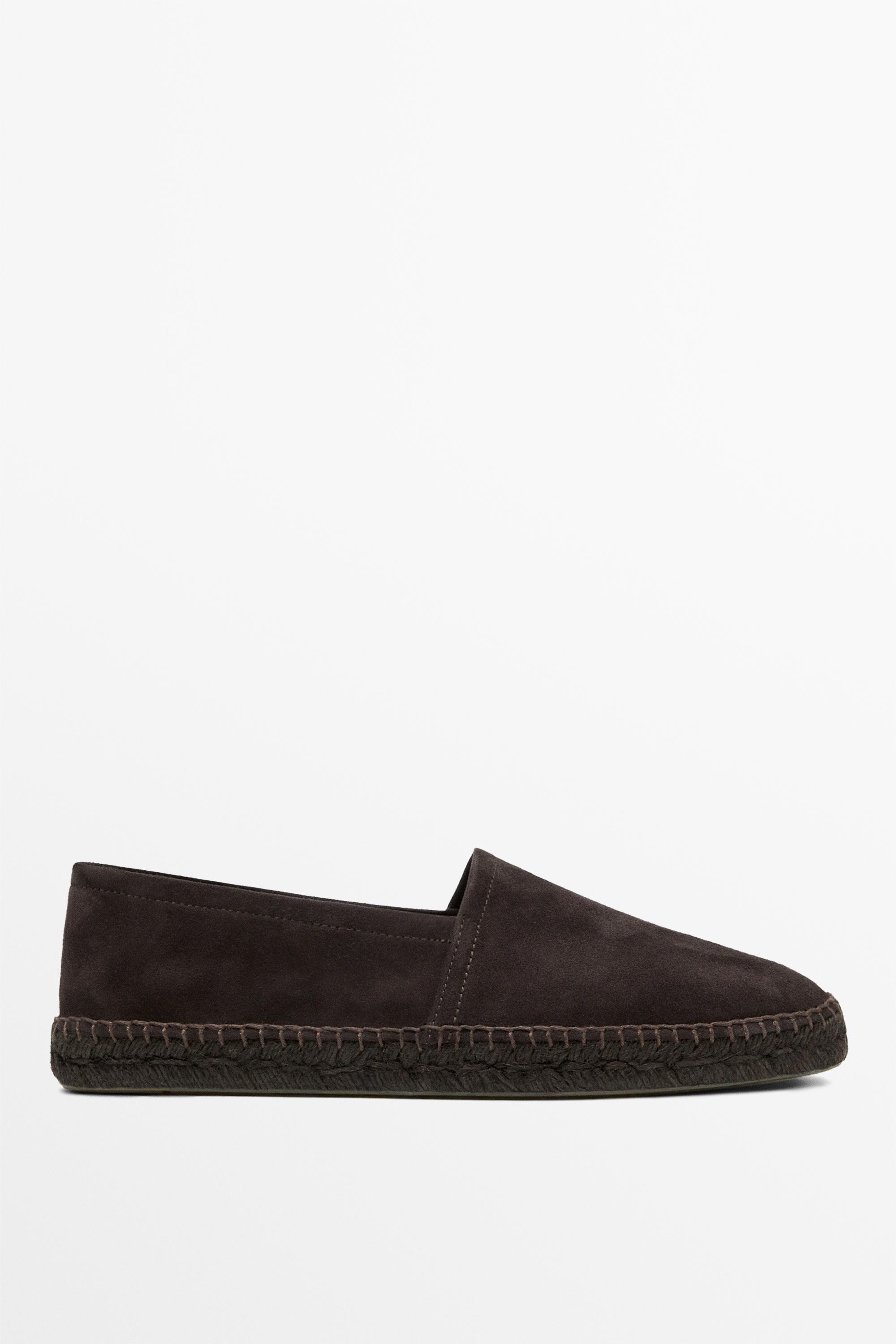 Leather espadrilles — BROWN