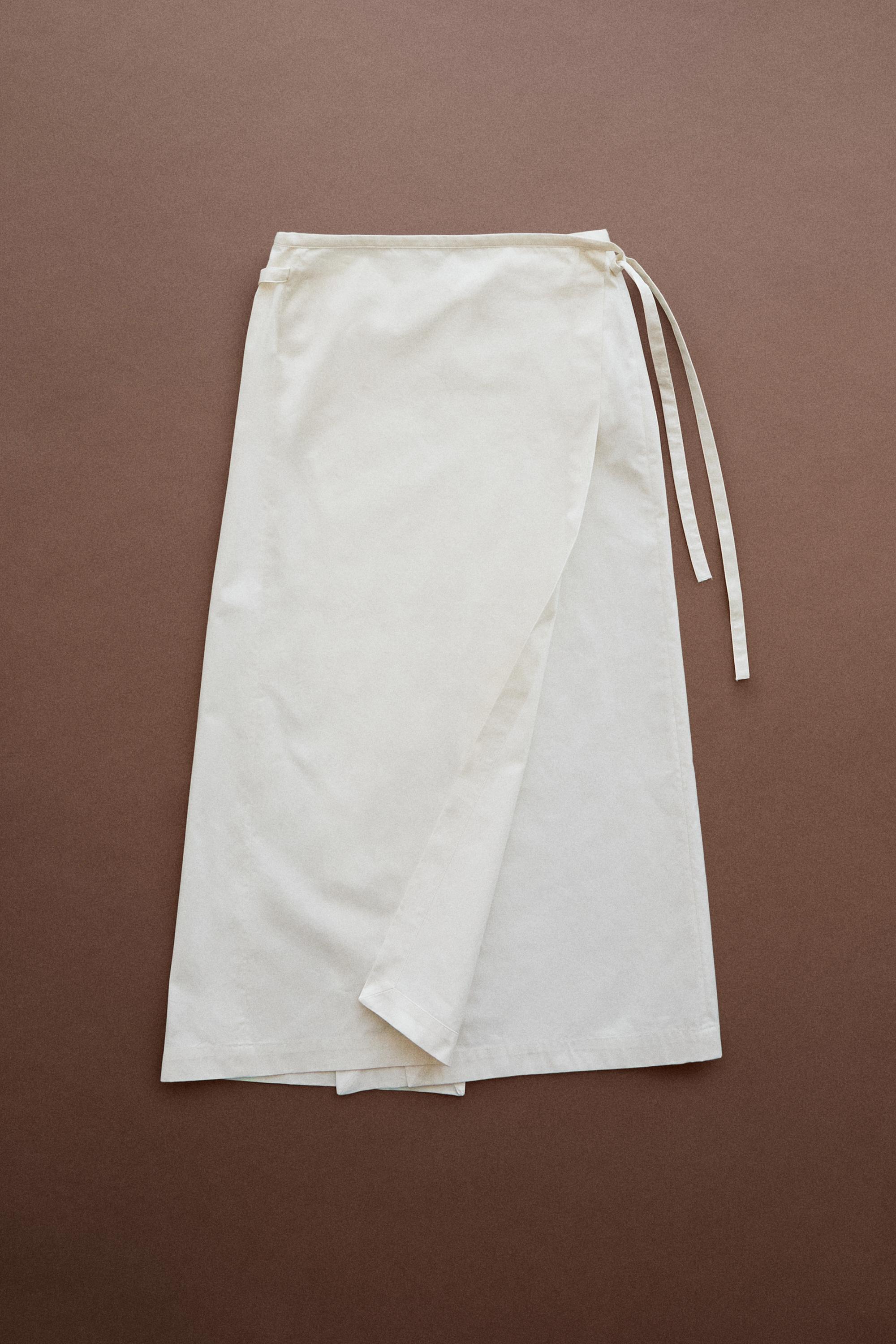 Wrap midi skirt - STUDIO — CREAM
