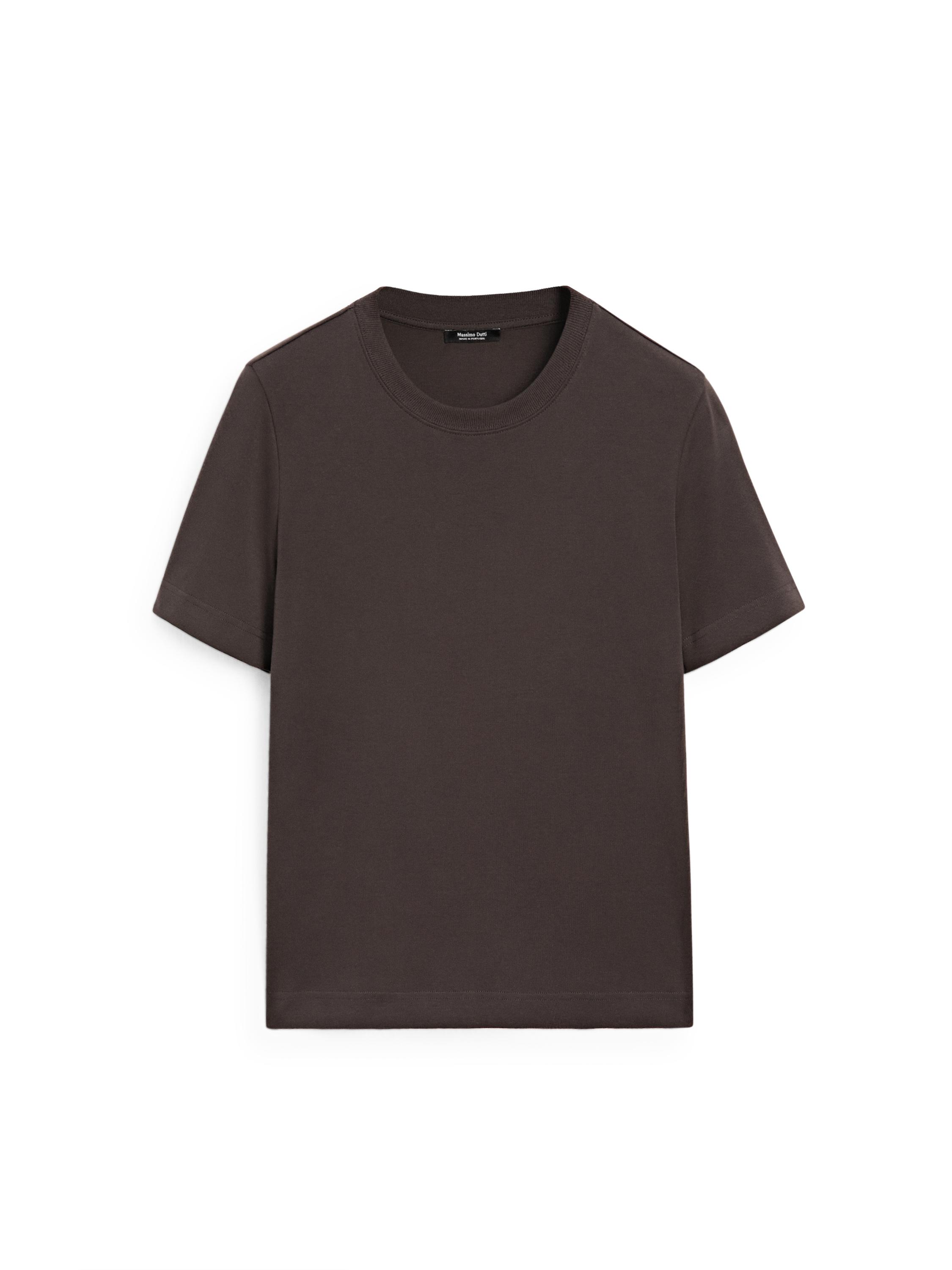 Short sleeve interlock T-shirt — BROWN