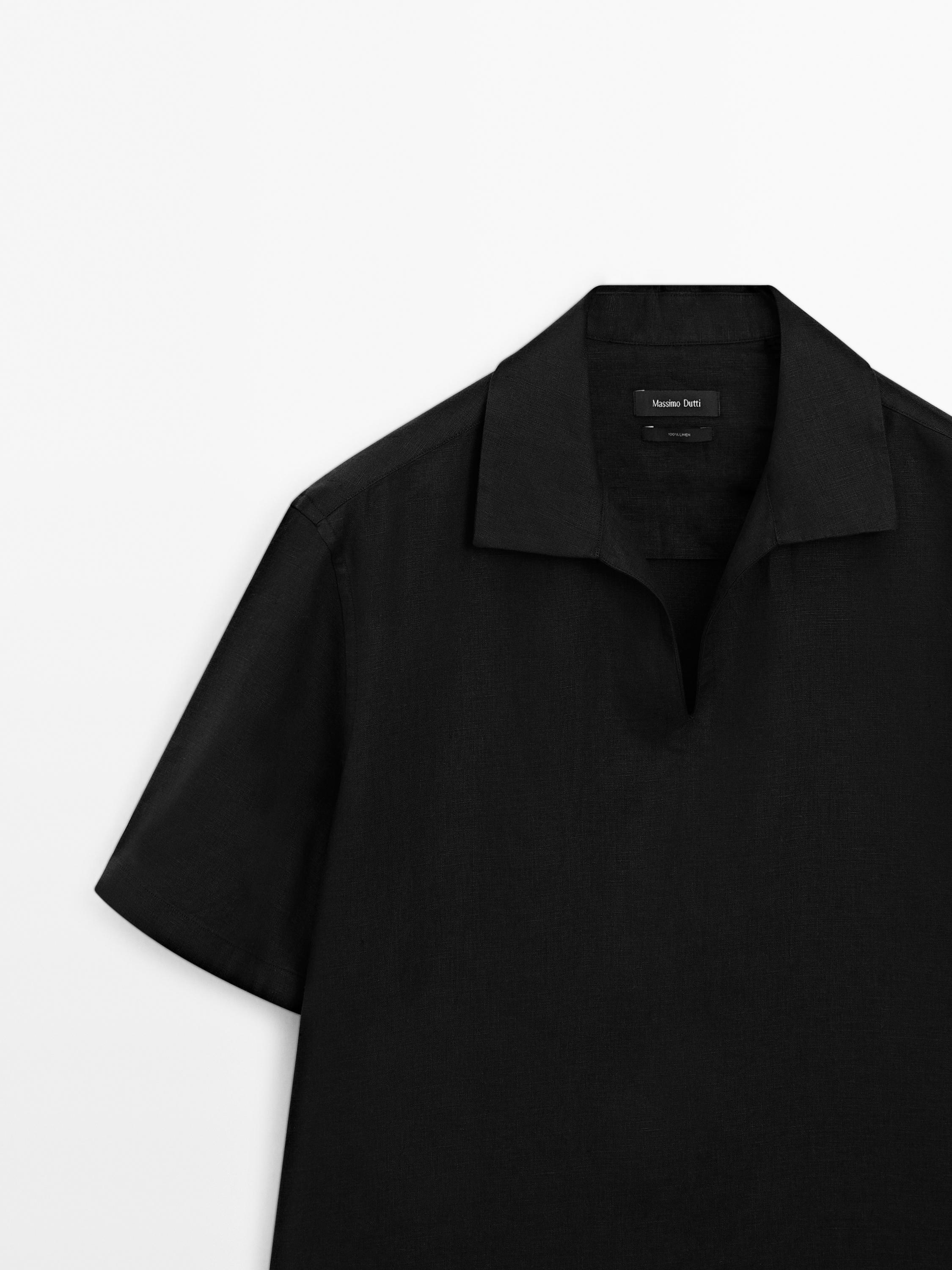 100% linen short sleeve shirt
