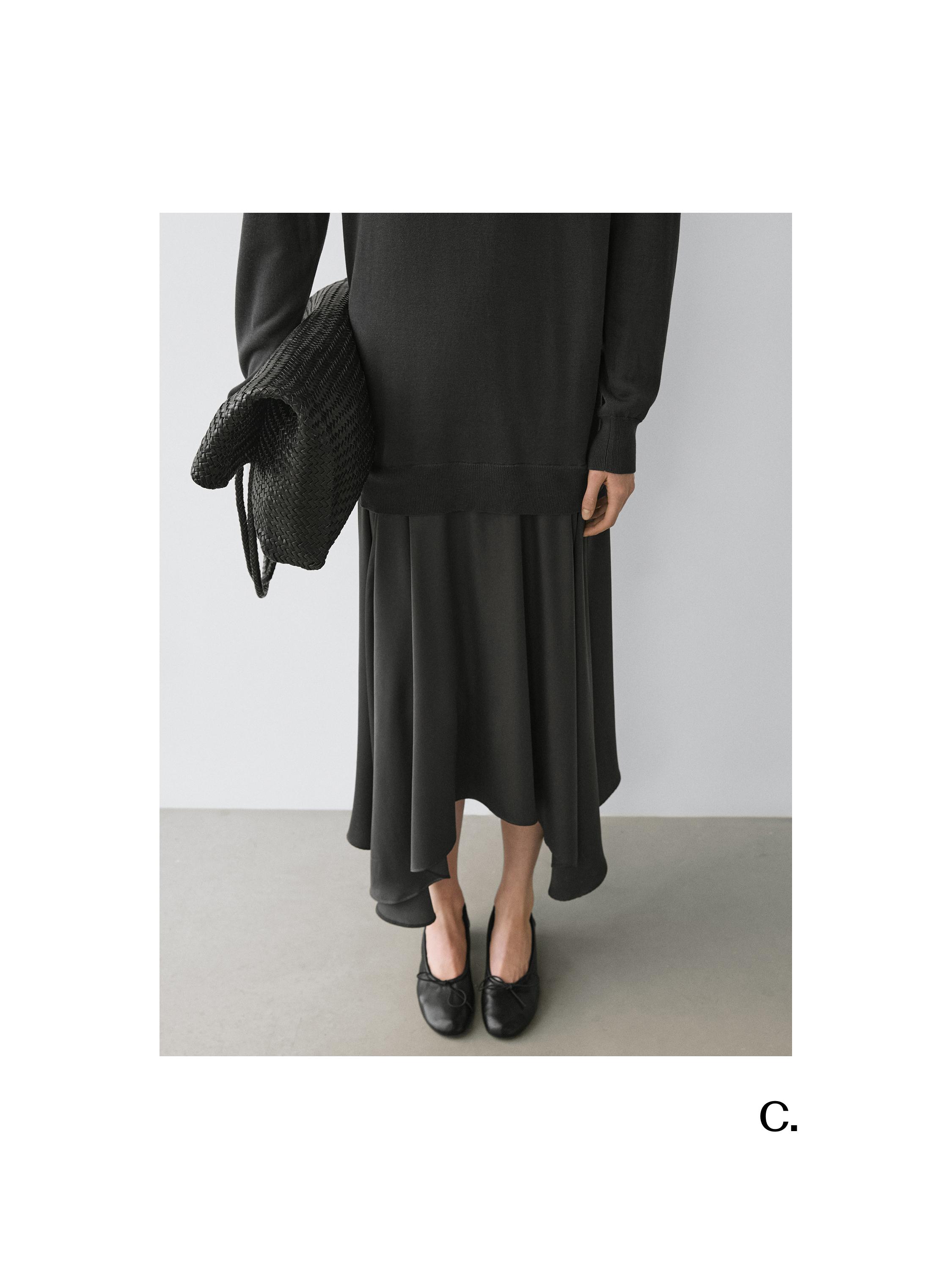 High-heel ballerinas — BLACK