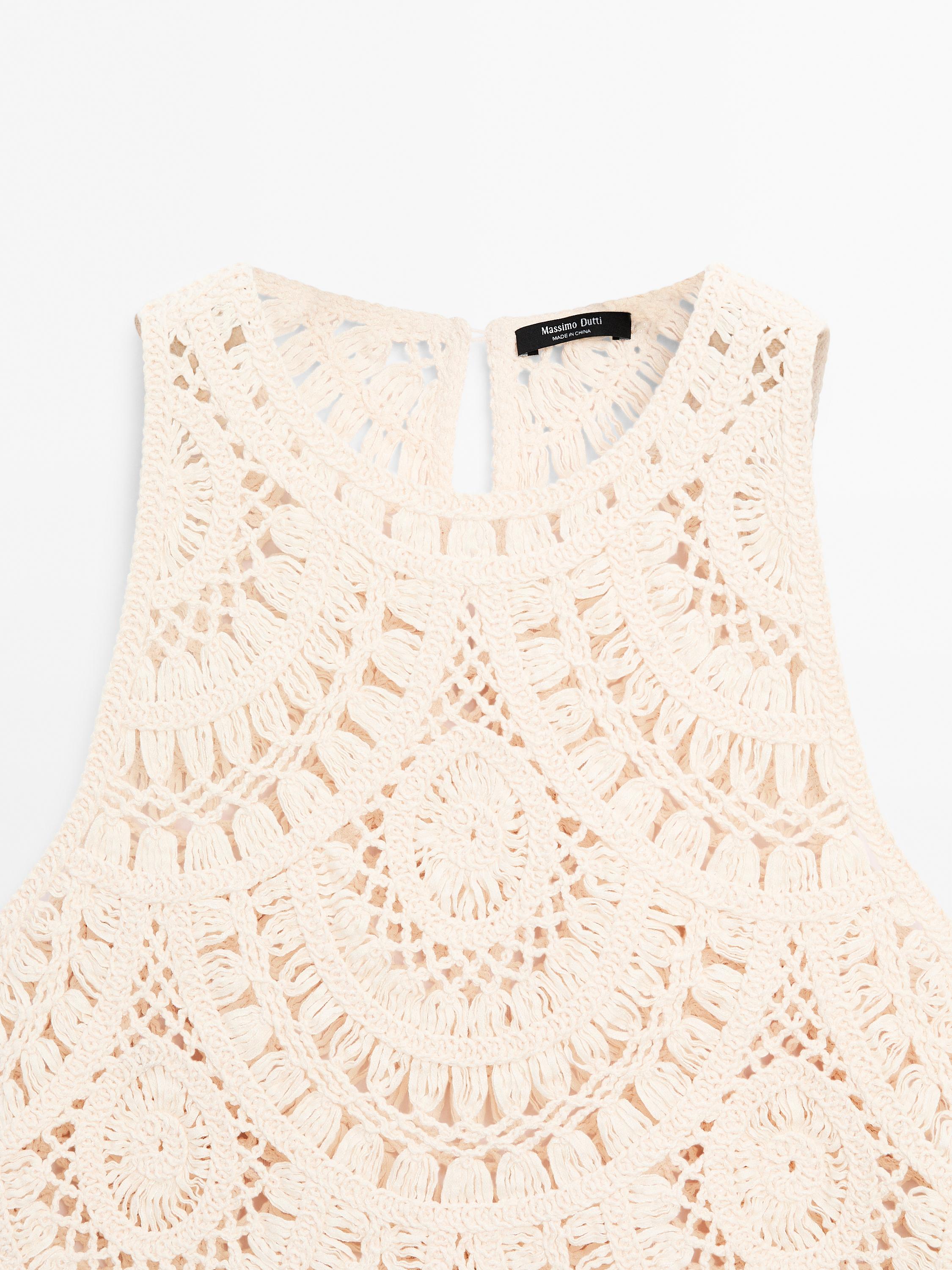 Crochet knit top