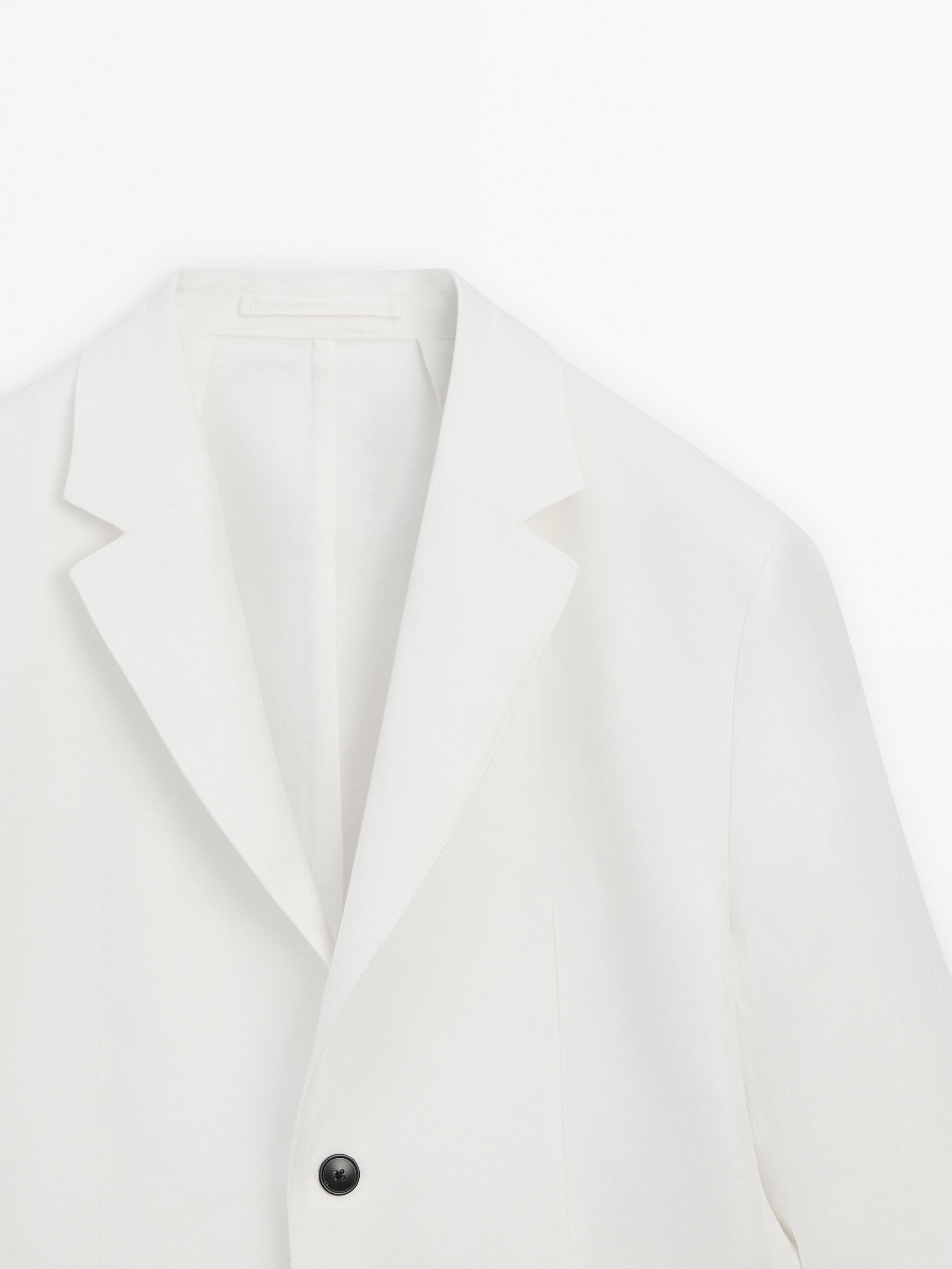 100% linen suit blazer