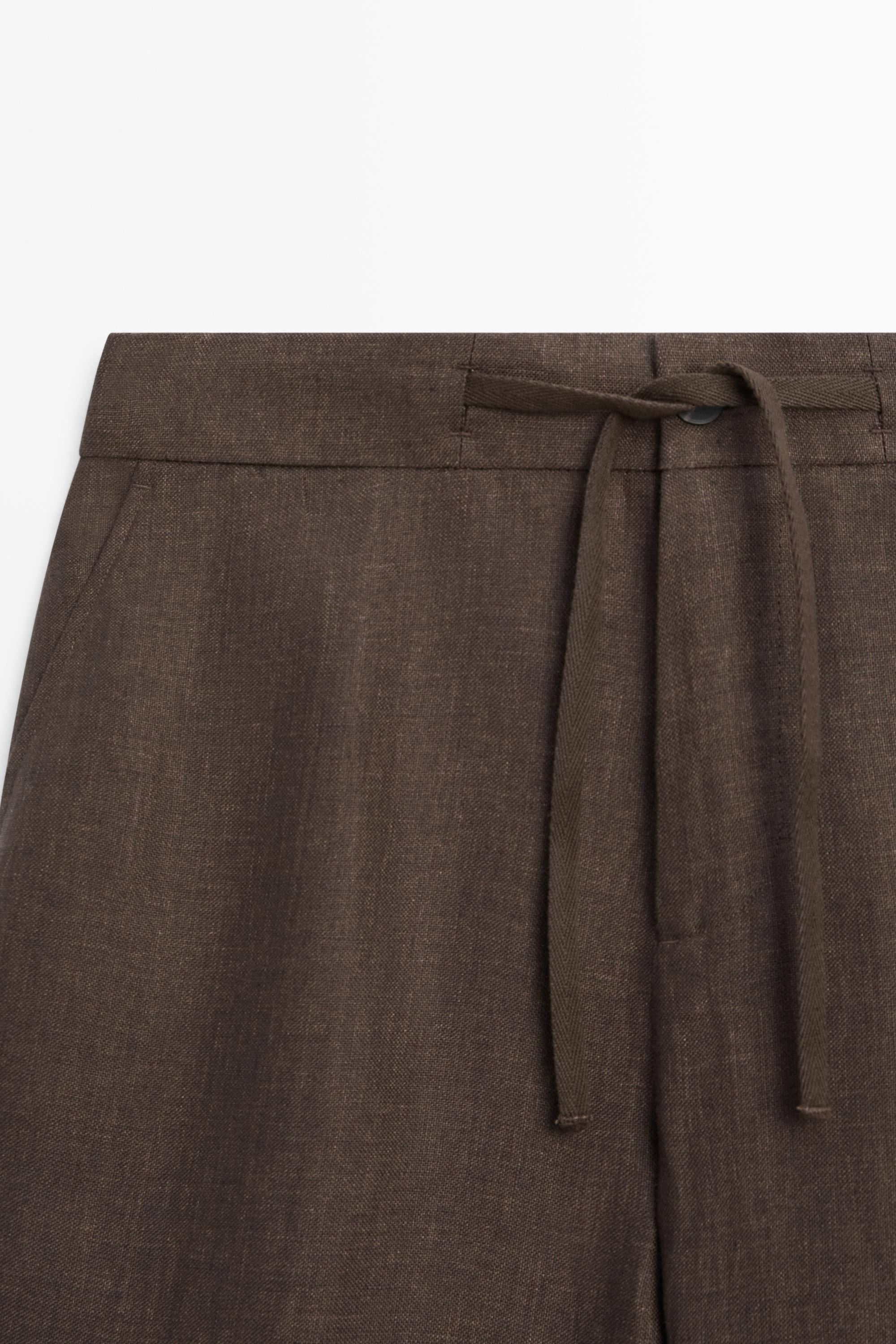 Faded total look linen trousers — OCHRE