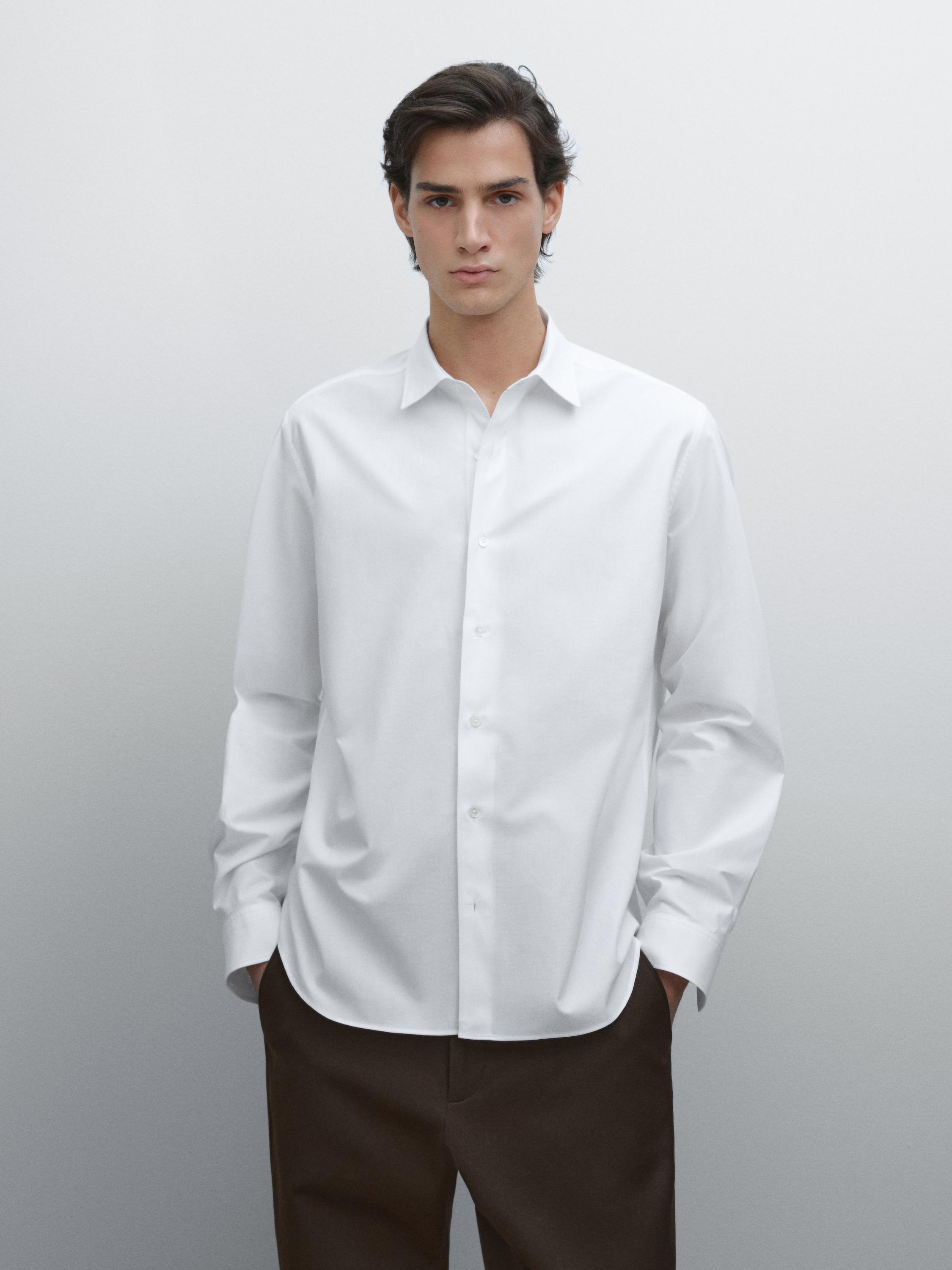 Regular fit textured shirt with small check print