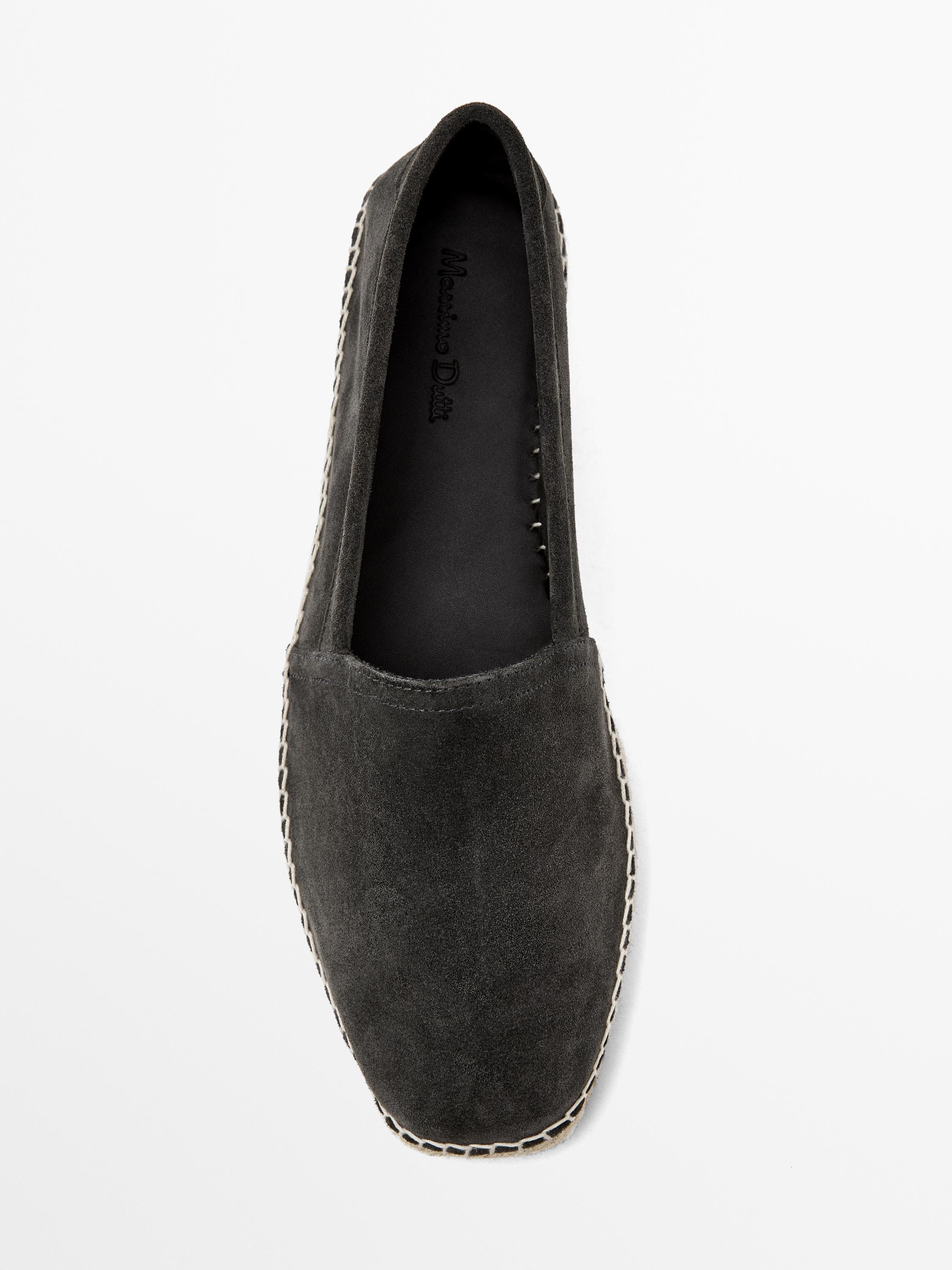 Split suede espadrilles