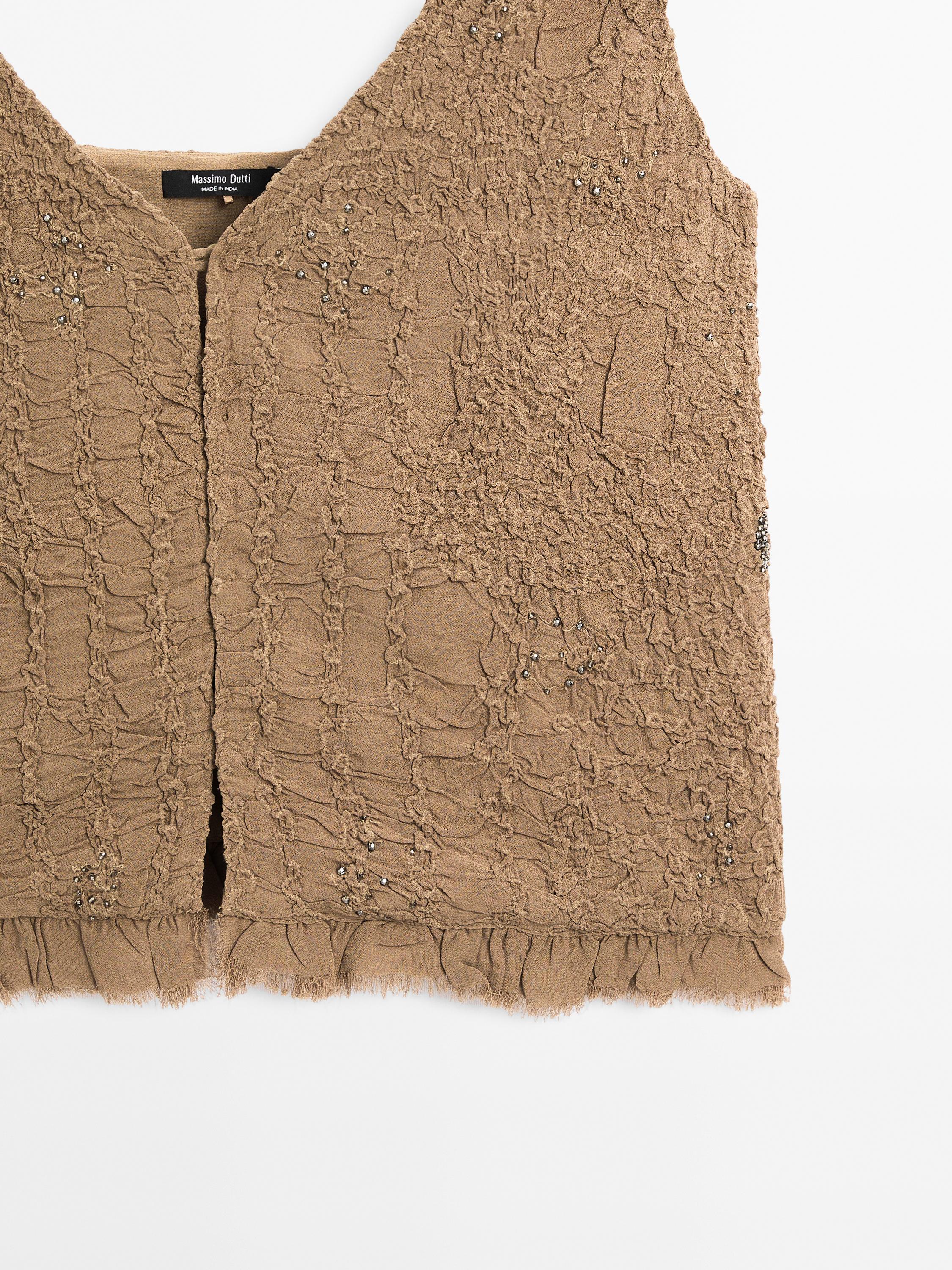 Textured strappy top