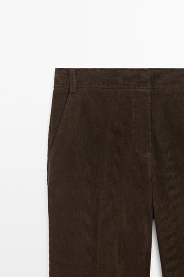 Corduroy flared pants — Chocolate 4
