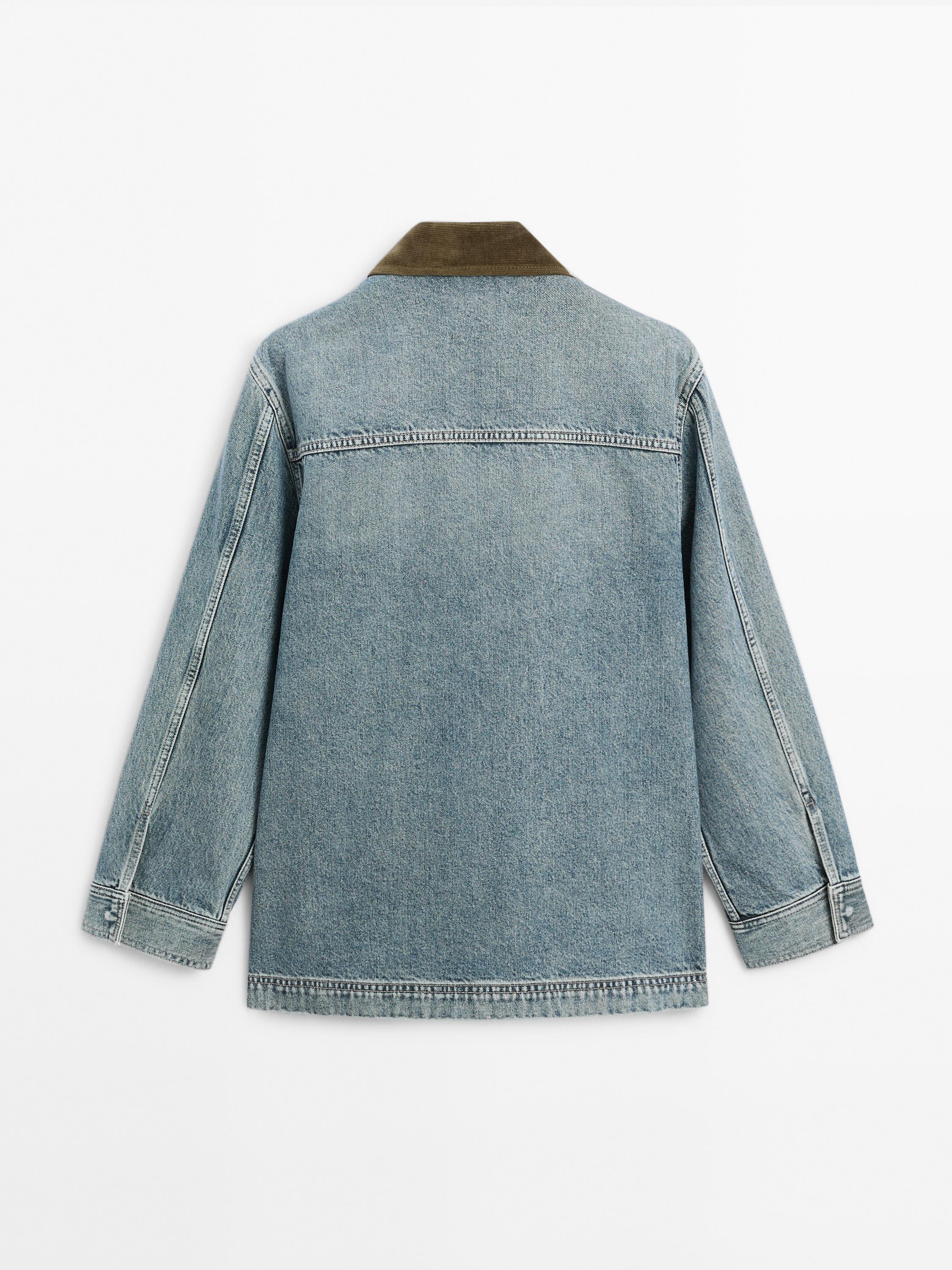 Chaqueta denim bolsillos