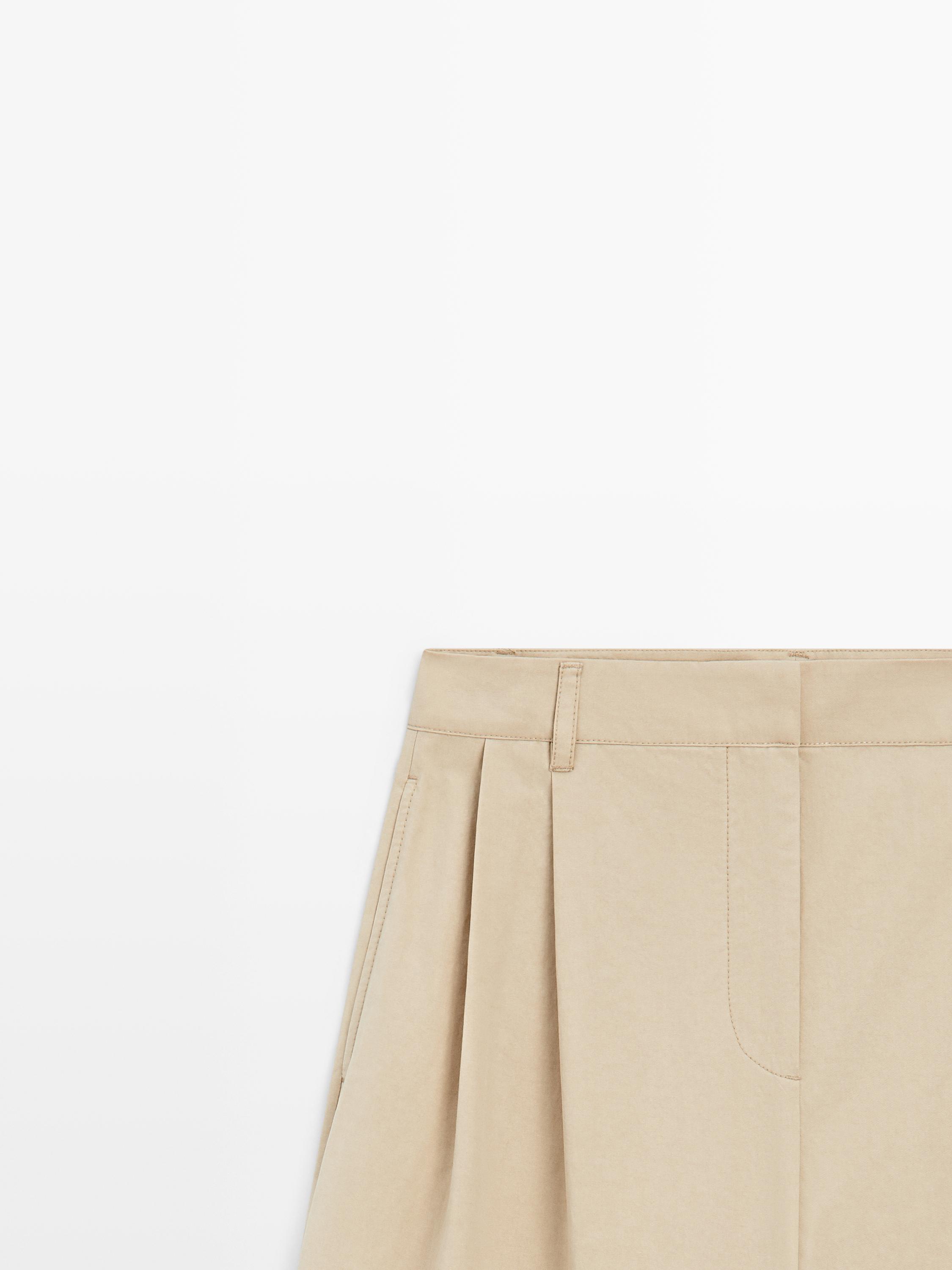 Flowy cropped pants — SAND
