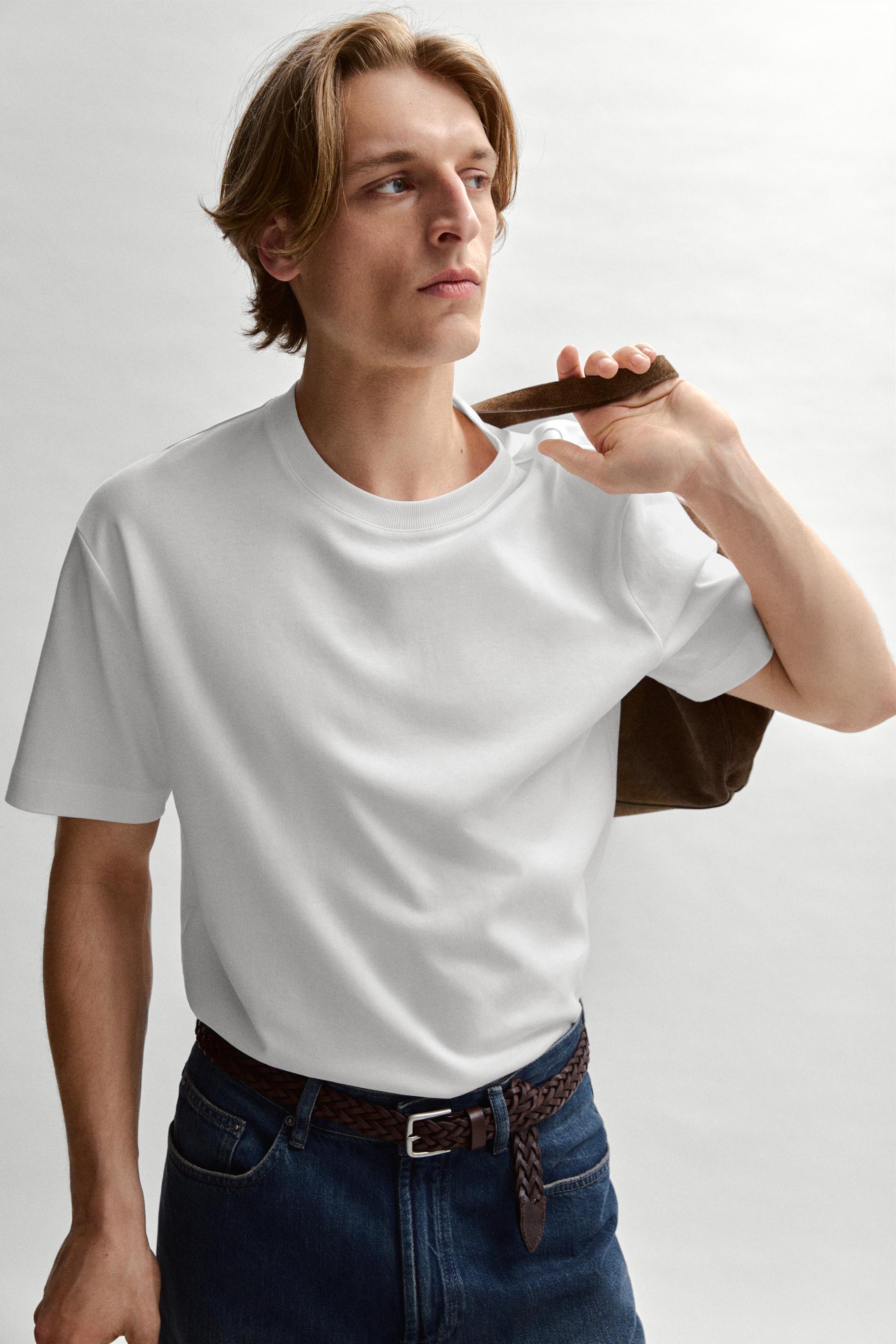 100% cotton short sleeve T-shirt — WHITE