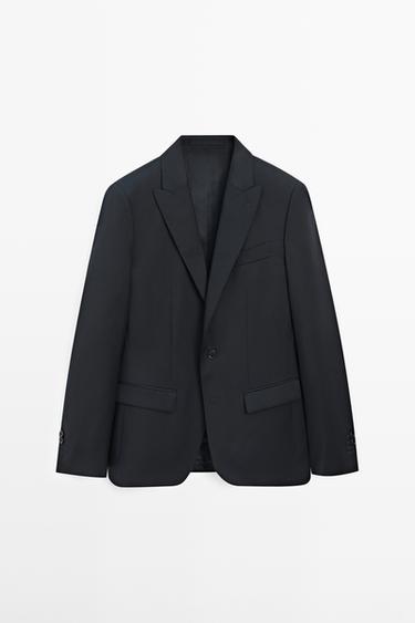 100% cool wool suit blazer — NAVY BLUE 2