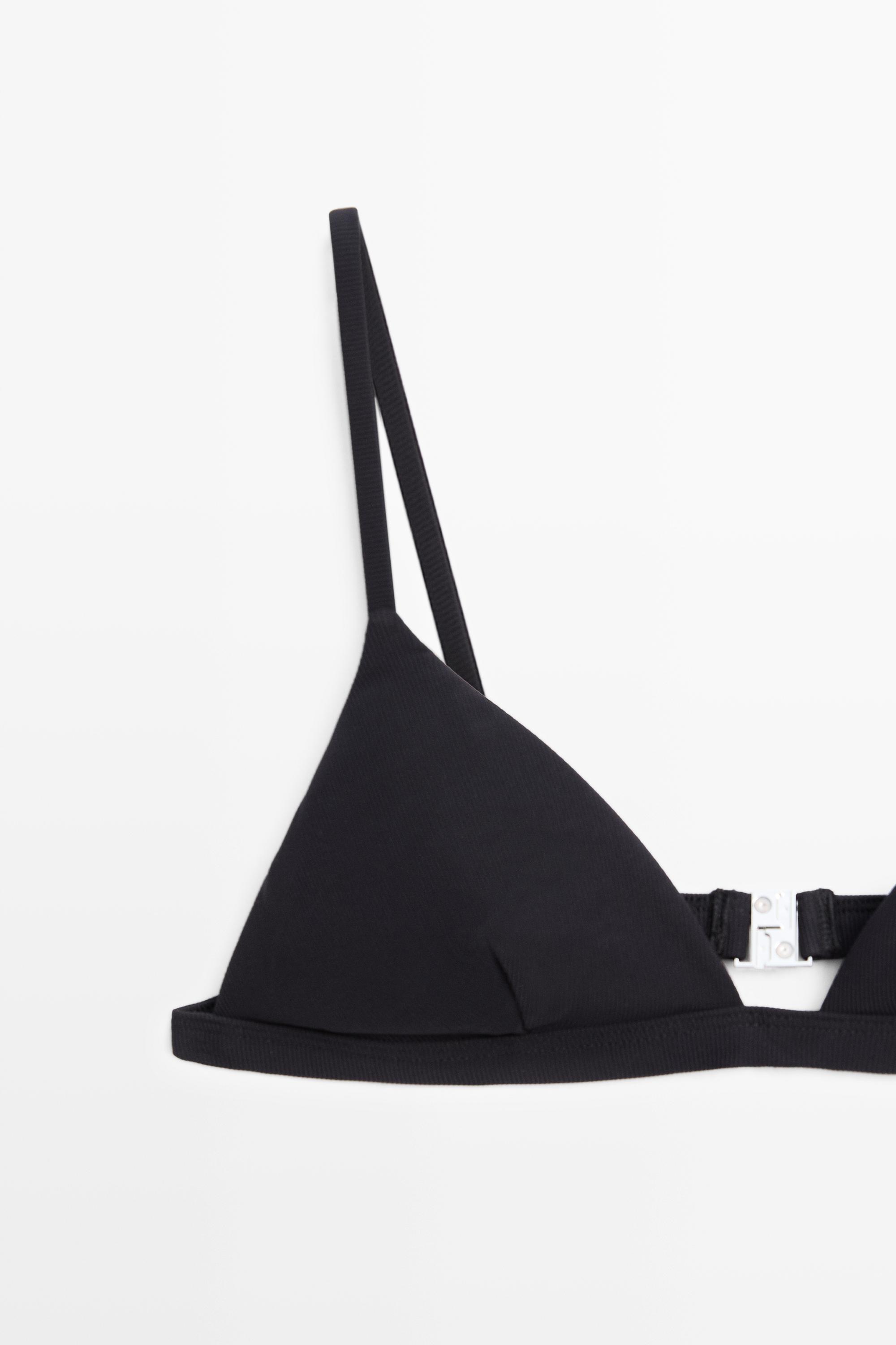 Triangle bikini top — BLACK