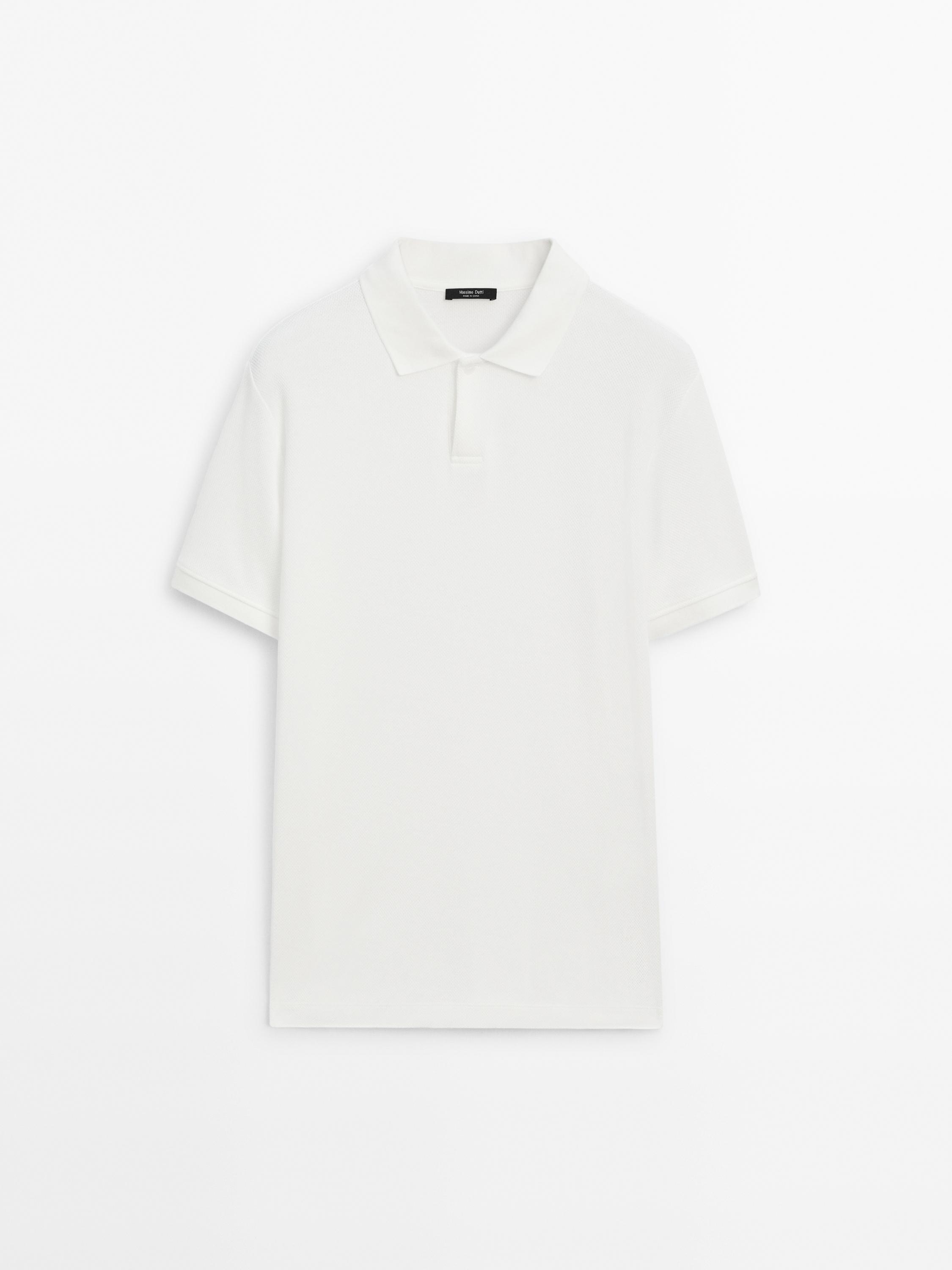 細紋理短袖 POLO 衫