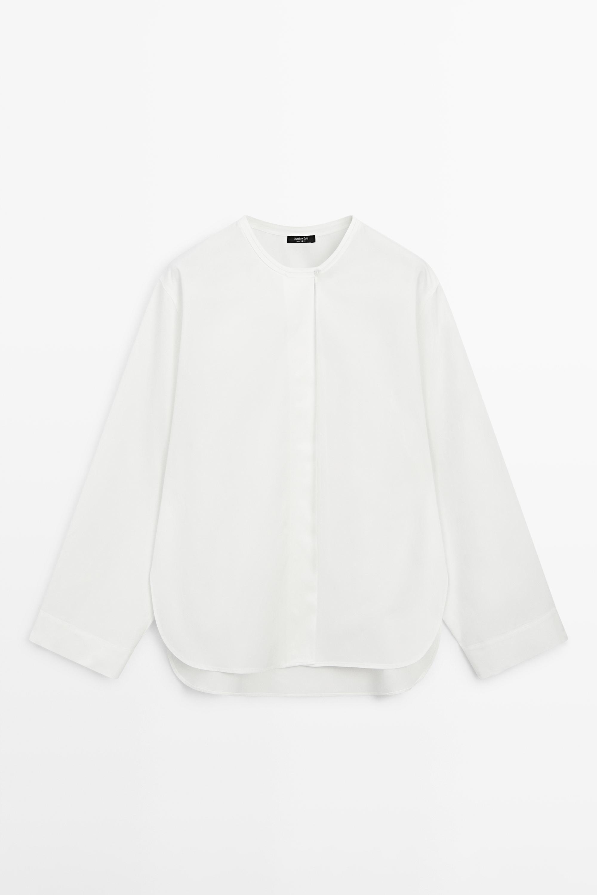 Flowing poplin shirt