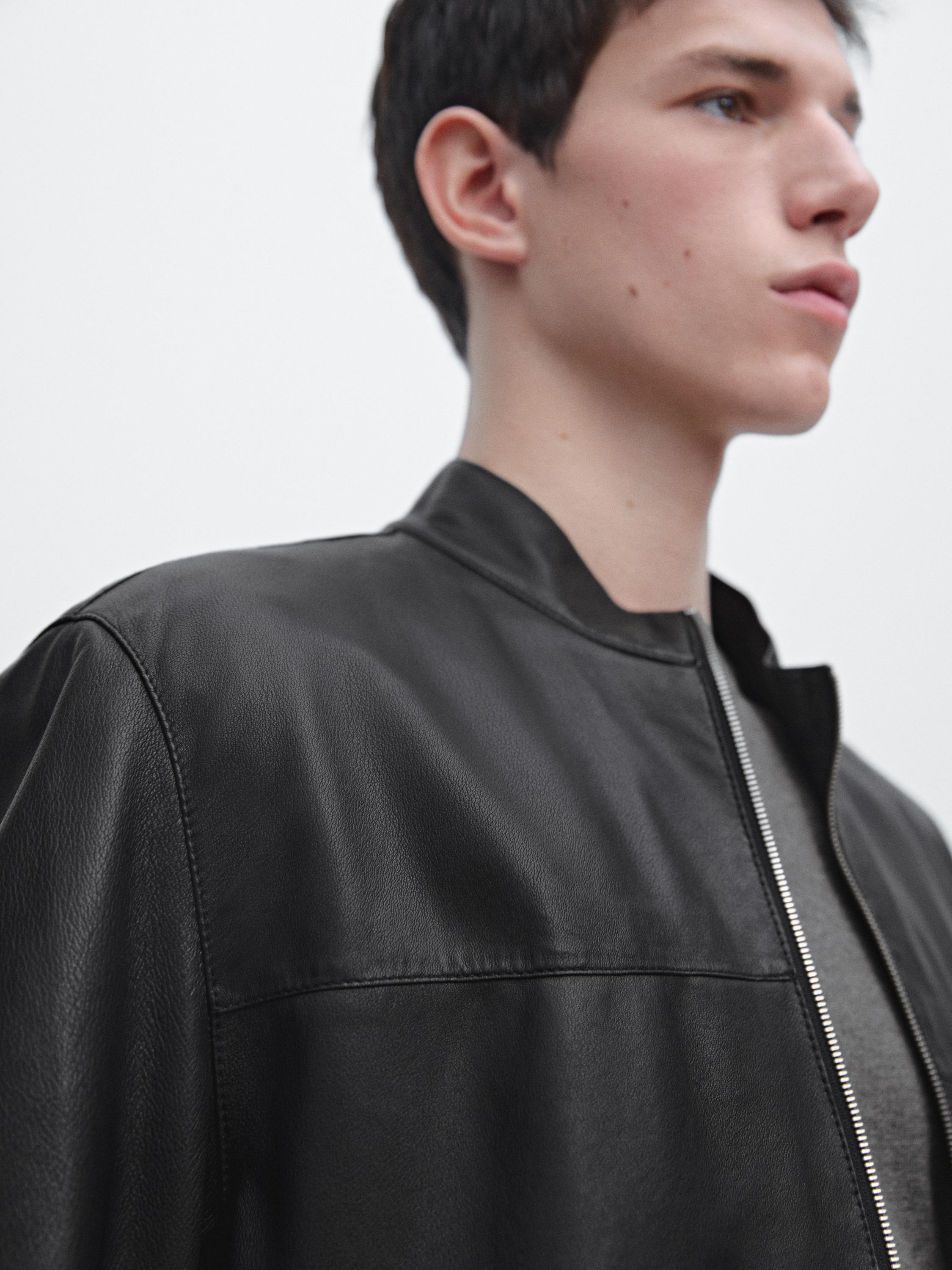 Nappa sheepskin jacket — BLACK
